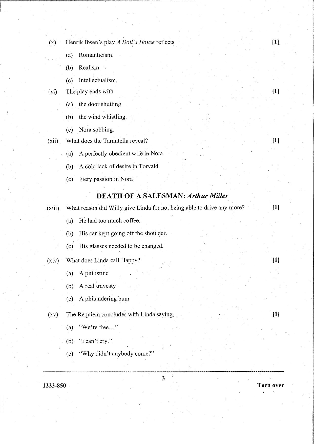 ISC Class 12 Elective English 2023 Question Paper - Page 3