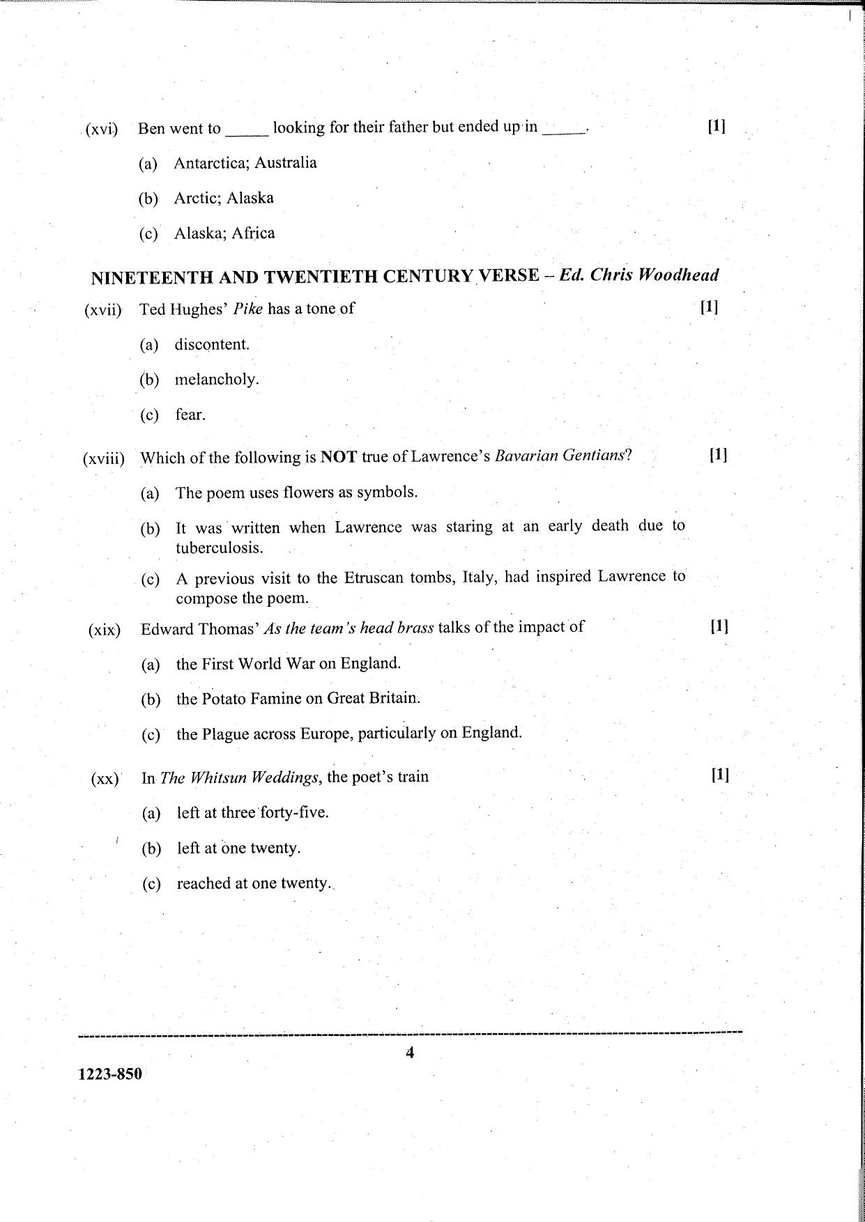 ISC Class 12 Elective English 2023 Question Paper - Page 4