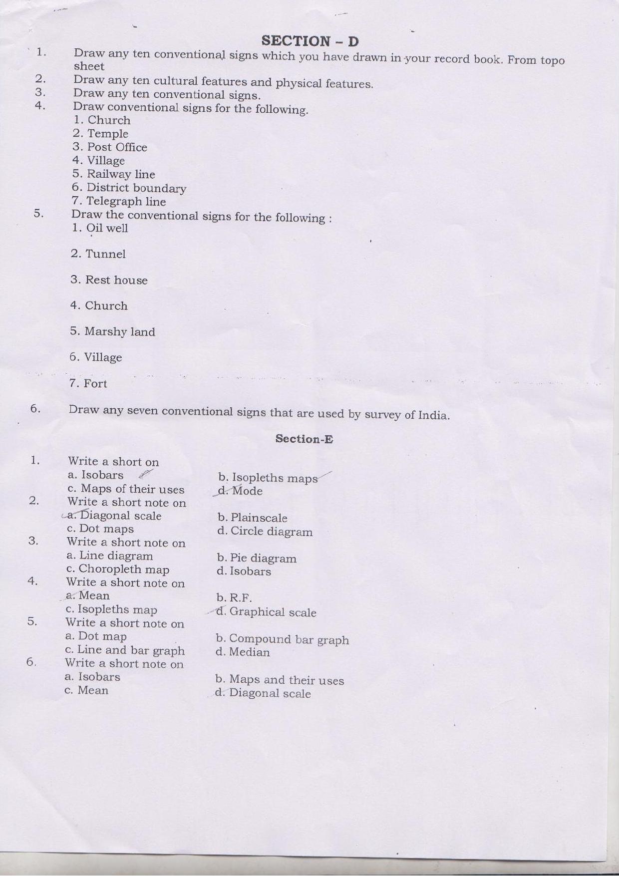 TS Intermediate Geography Practicals Model Question Paper - Page 2