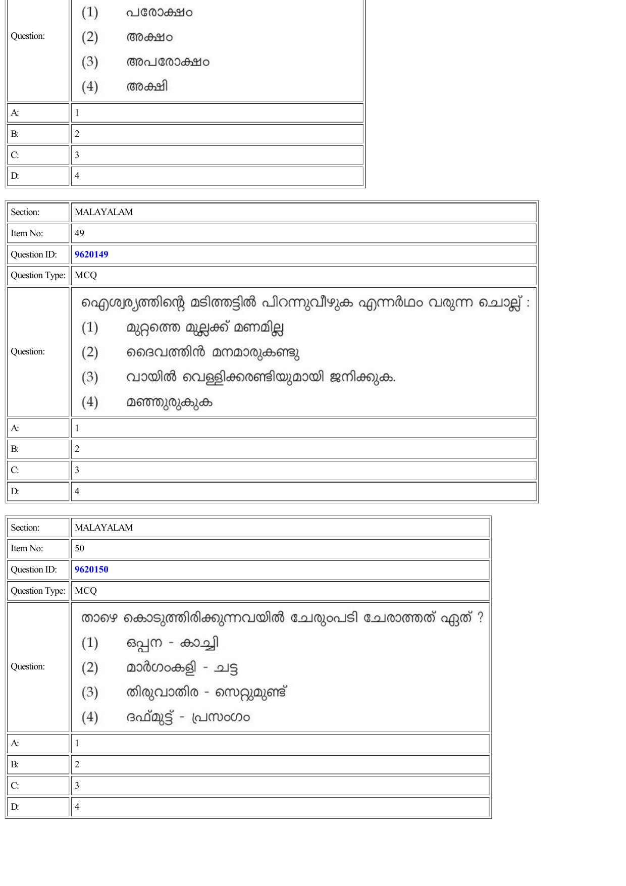 CUET 2022 Question Paper of Malayalam - Page 26