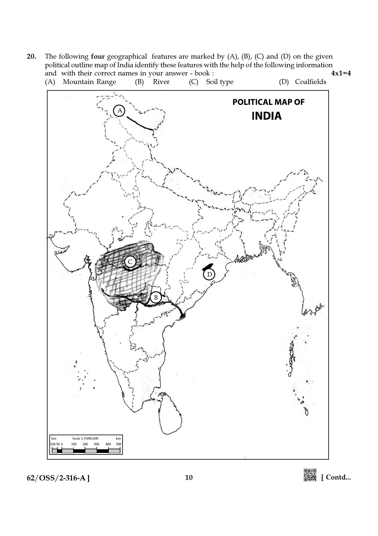 NIOS October 2021 Class 12 Geography Question Paper - Page 10