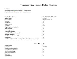 TS PGLCET 24th Aug 2021 Shift 1 Question Paper
