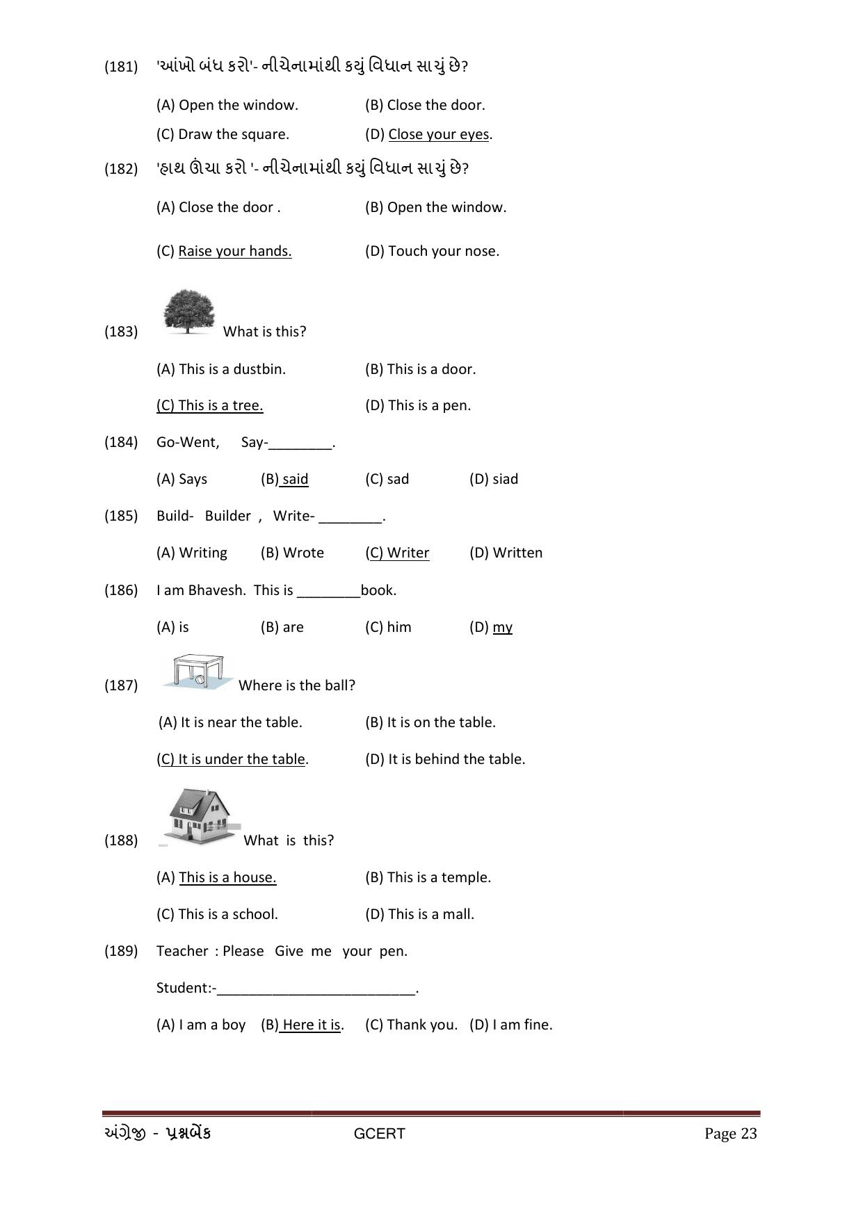 Gujarat Board Class Question Paper - English - Page 23