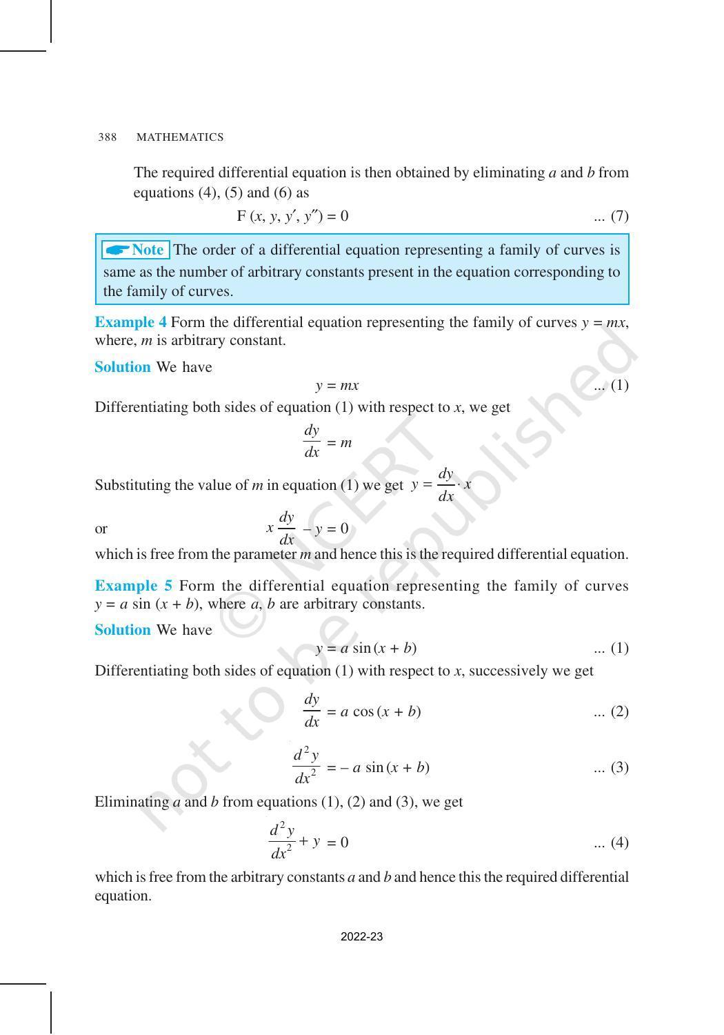 NCERT Book for Class 12 Maths Chapter 9 Differential Equations - Page 10