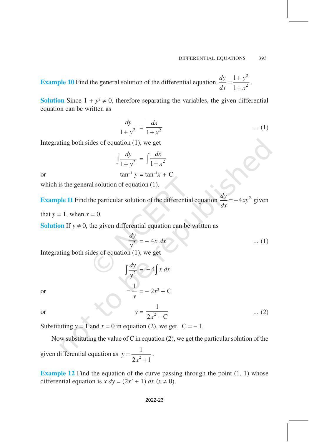 NCERT Book for Class 12 Maths Chapter 9 Differential Equations - Page 15