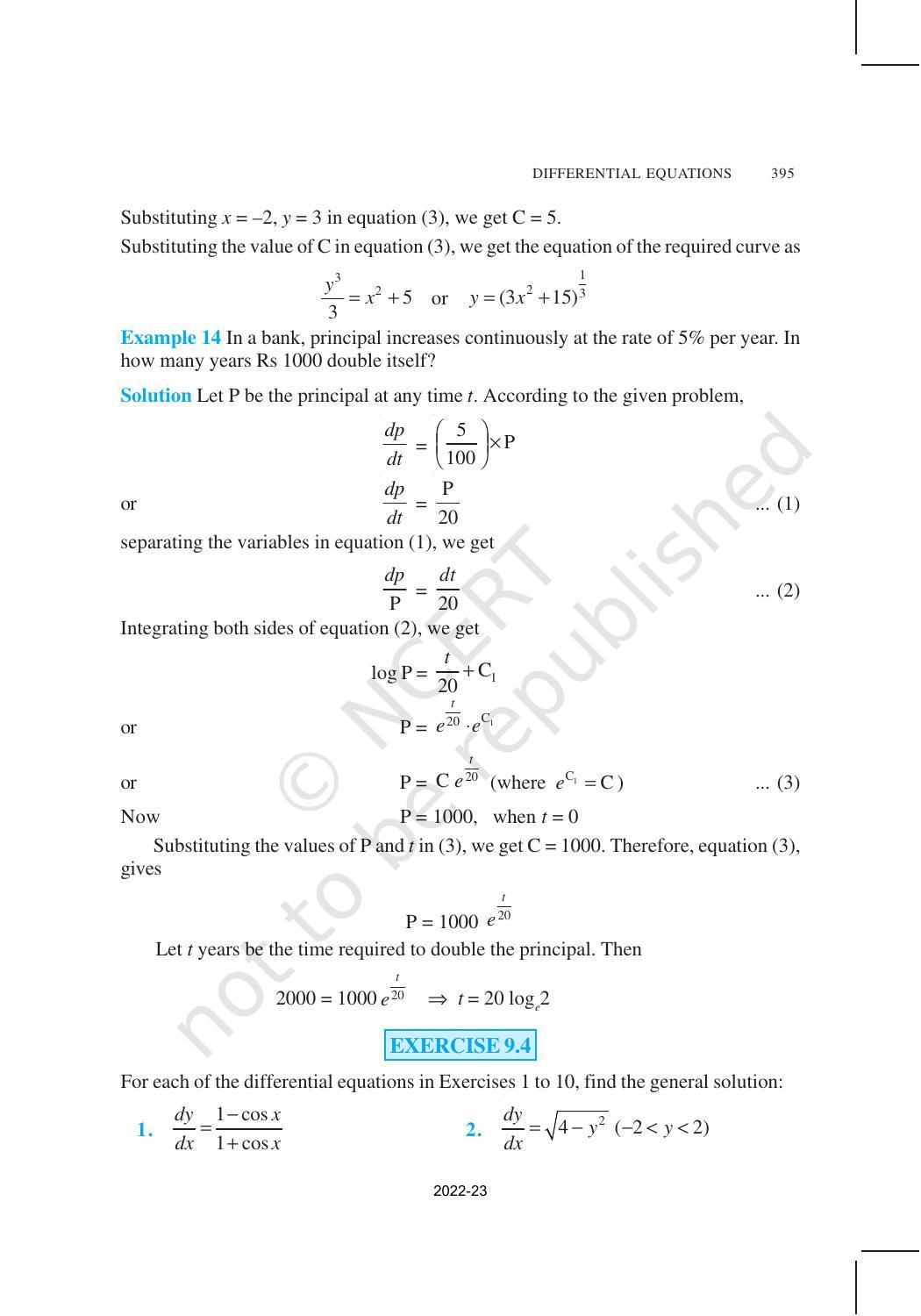 NCERT Book for Class 12 Maths Chapter 9 Differential Equations - Page 17