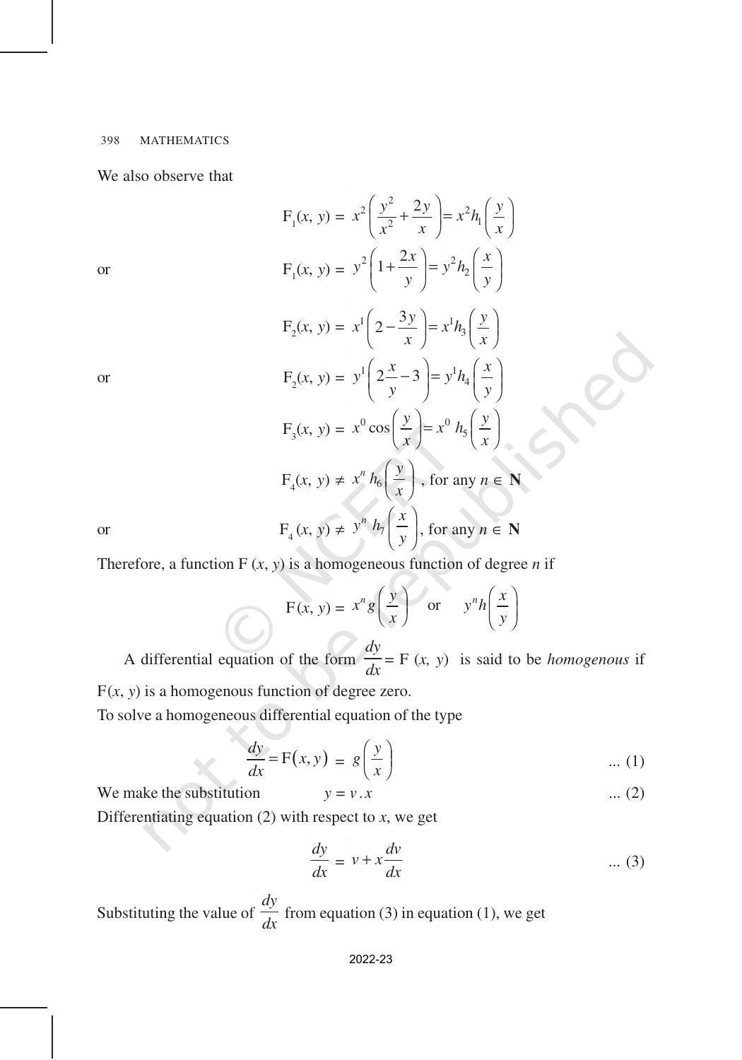 NCERT Book for Class 12 Maths Chapter 9 Differential Equations - Page 20