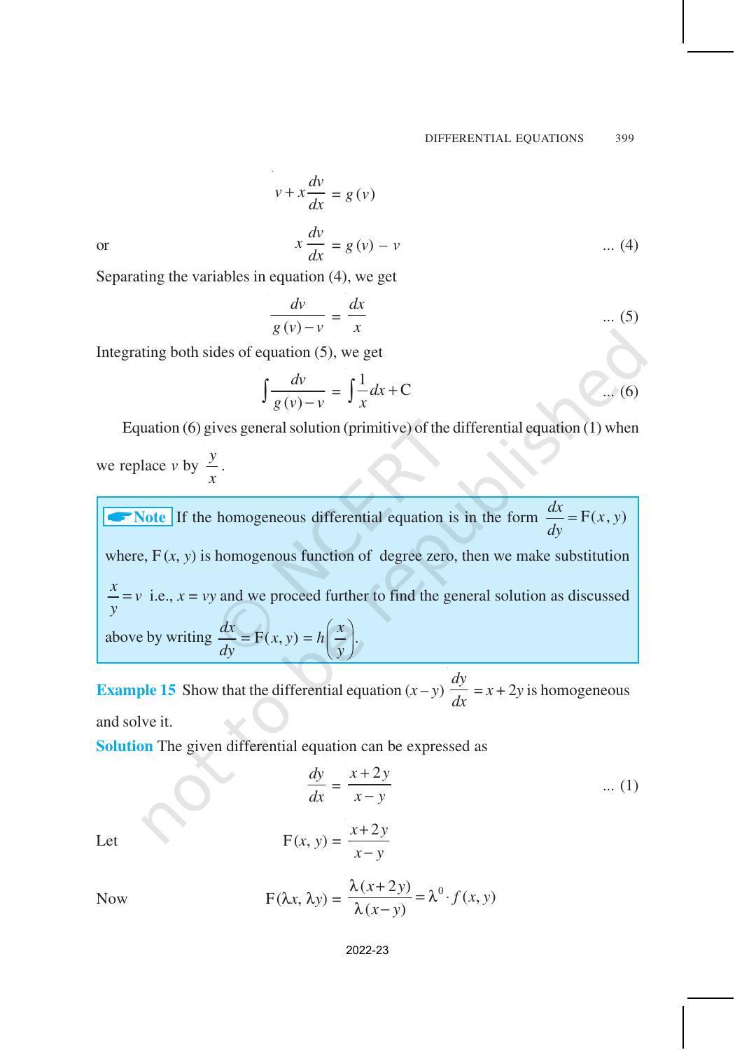 NCERT Book for Class 12 Maths Chapter 9 Differential Equations - Page 21