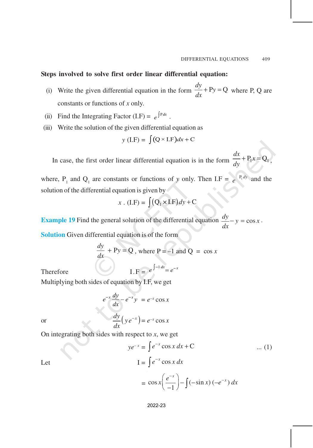 NCERT Book for Class 12 Maths Chapter 9 Differential Equations - Page 31