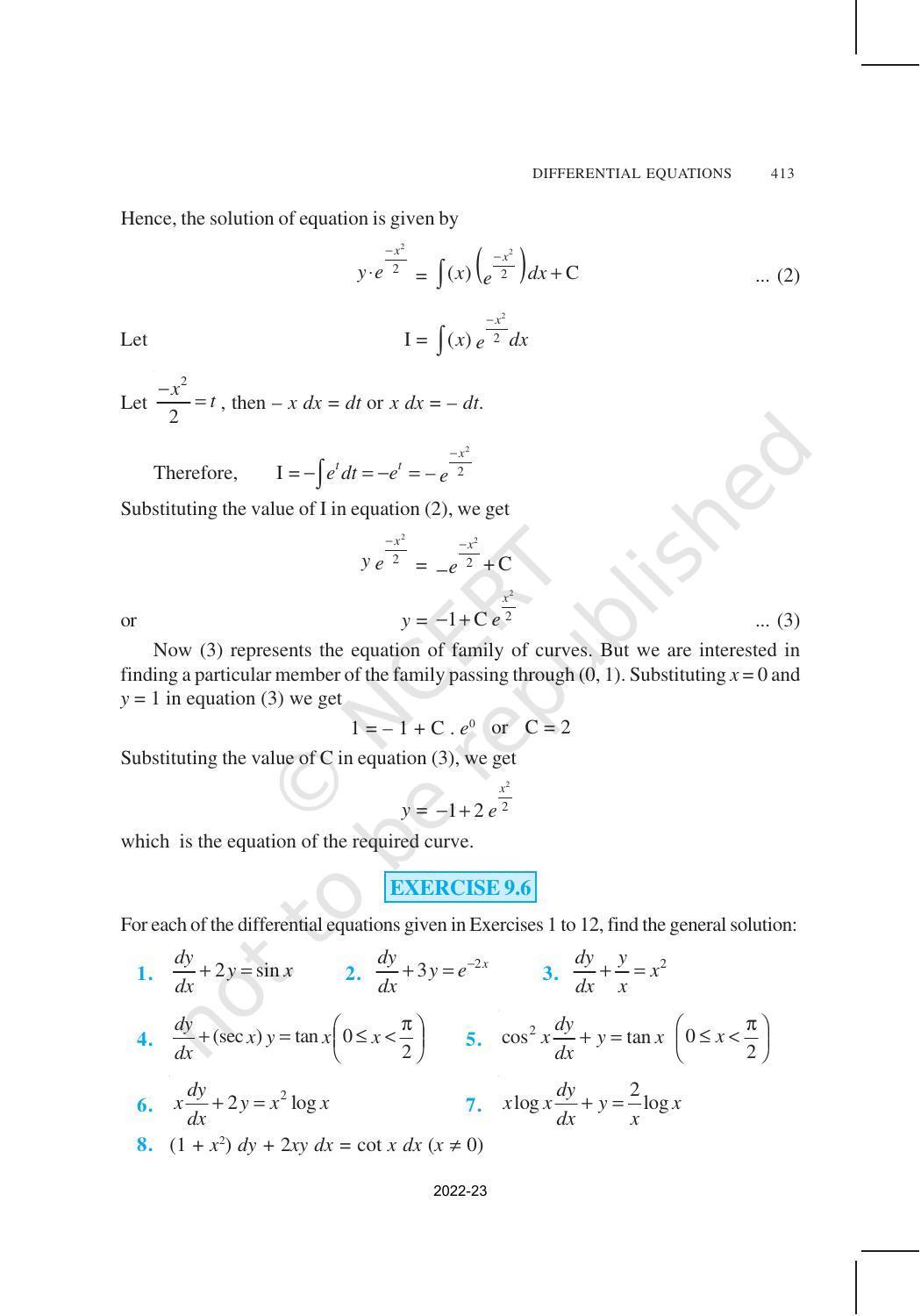 NCERT Book for Class 12 Maths Chapter 9 Differential Equations - Page 35