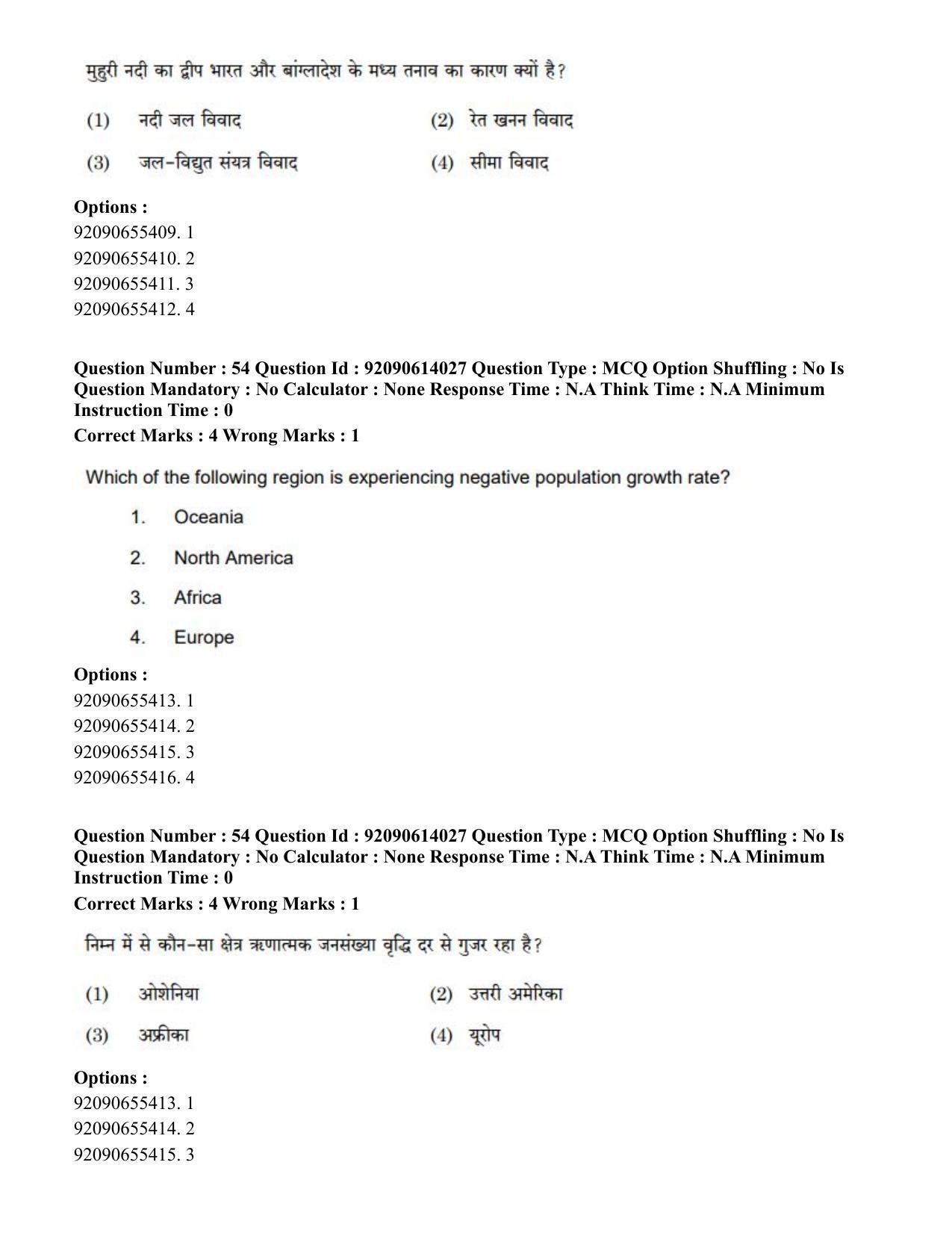 CUET PG 2023: HUQP08 – Geography(Hin)-Shift 2 (12-06-2023) Question Paper - Page 57