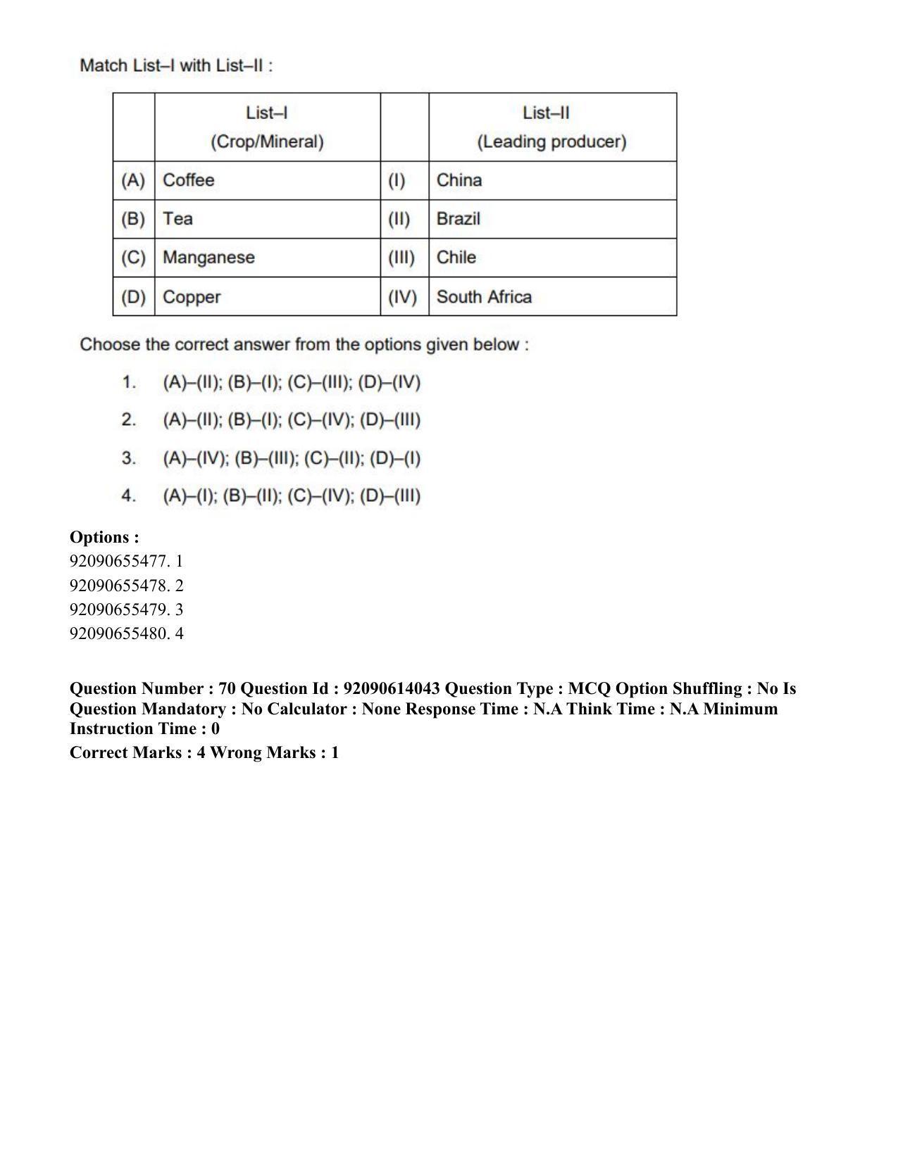 CUET PG 2023: HUQP08 – Geography(Hin)-Shift 2 (12-06-2023) Question Paper - Page 75