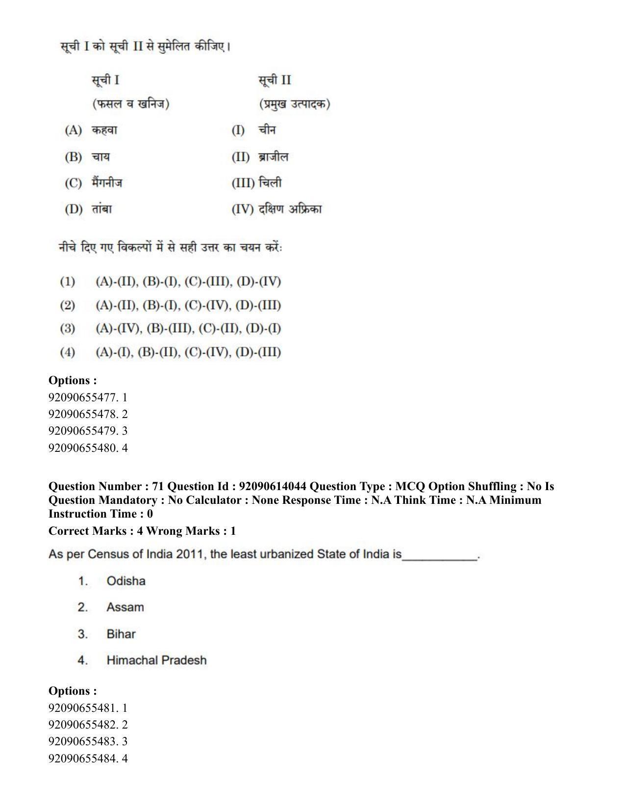 CUET PG 2023: HUQP08 – Geography(Hin)-Shift 2 (12-06-2023) Question Paper - Page 76