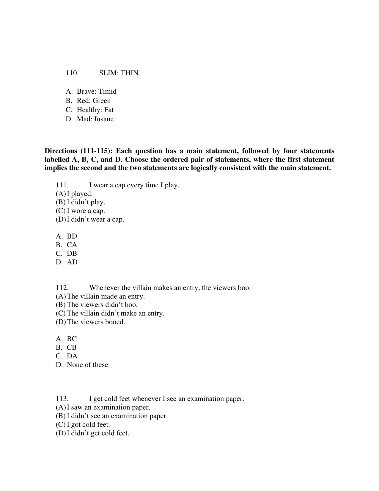 IMU CET MBA Sample Paper - Page 26