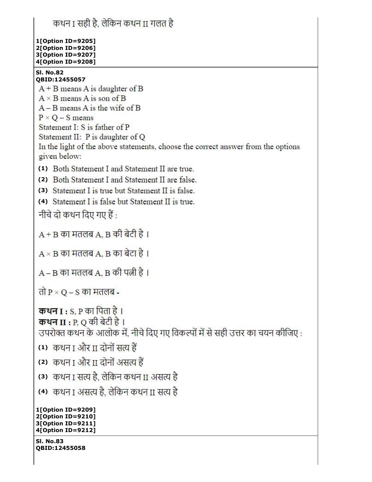 CUET (PG) 2022: PGQP-26 Computer Science and Information Technology (3-09-2022) Question Paper - Page 52