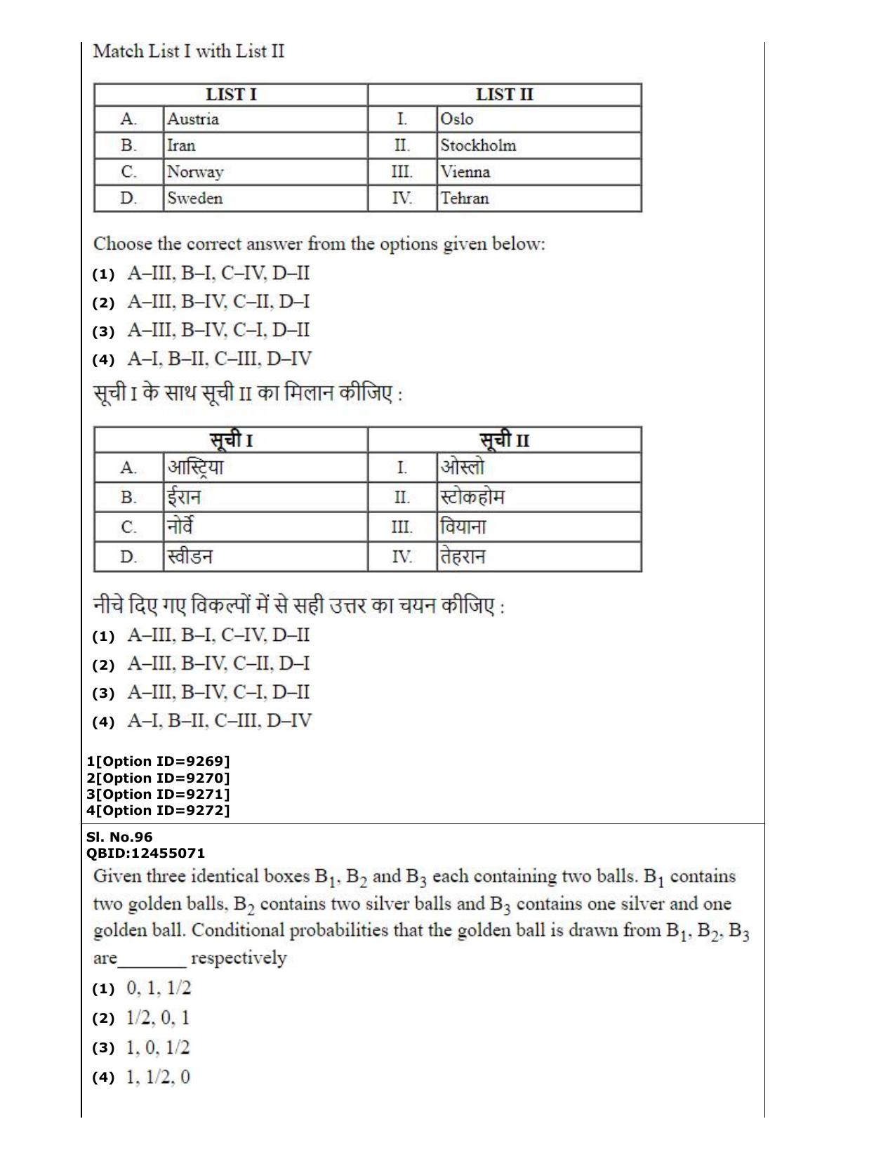 CUET (PG) 2022: PGQP-26 Computer Science and Information Technology (3-09-2022) Question Paper - Page 61