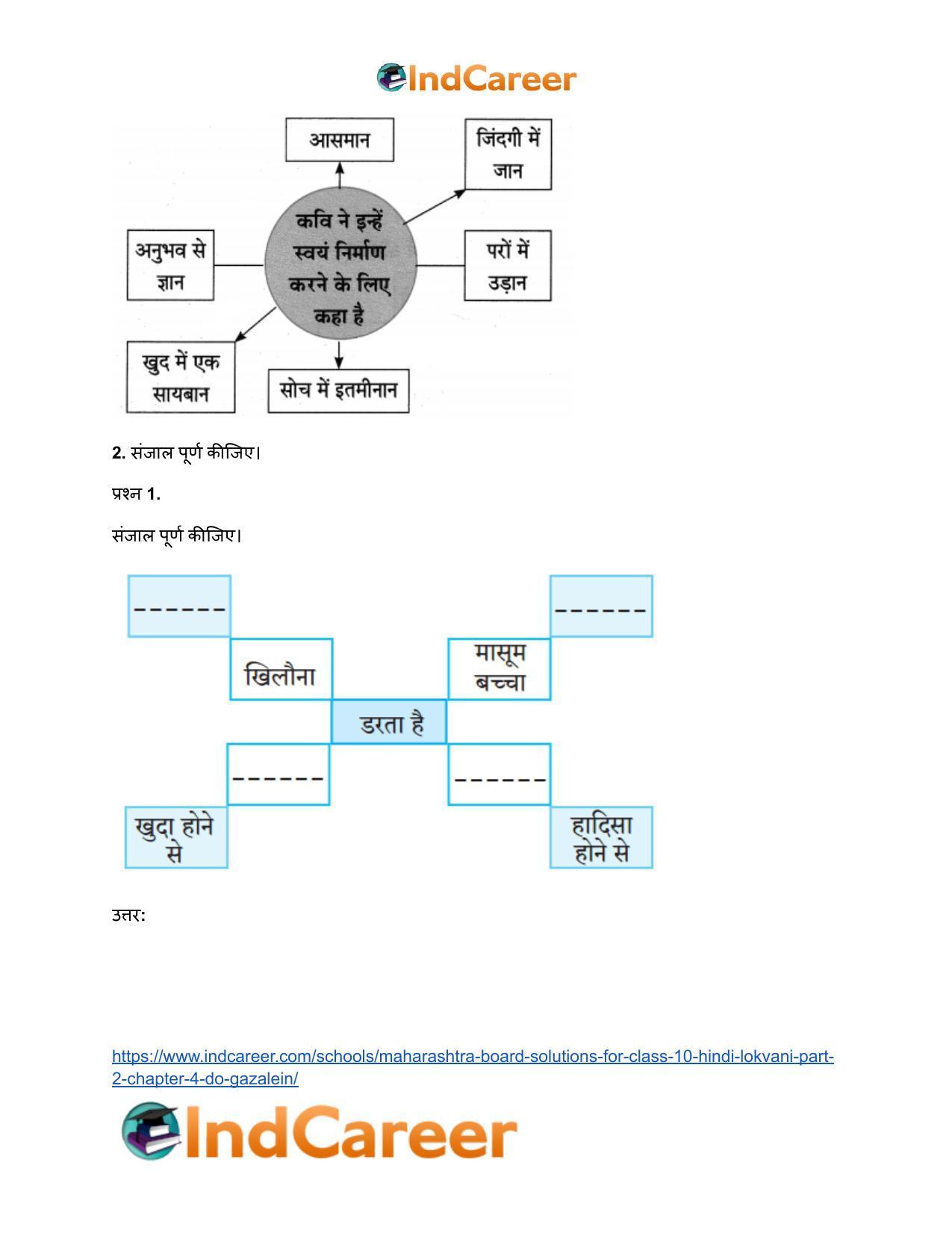 Maharashtra Board Solutions for Class 10- Hindi Lokvani (Part 2): Chapter 4- दो गजलें - Page 3