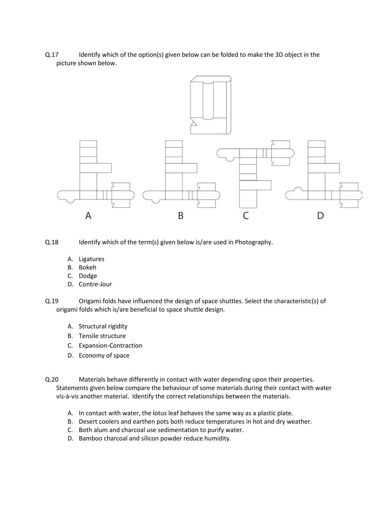 CEED 2016 Question Paper - Page 8