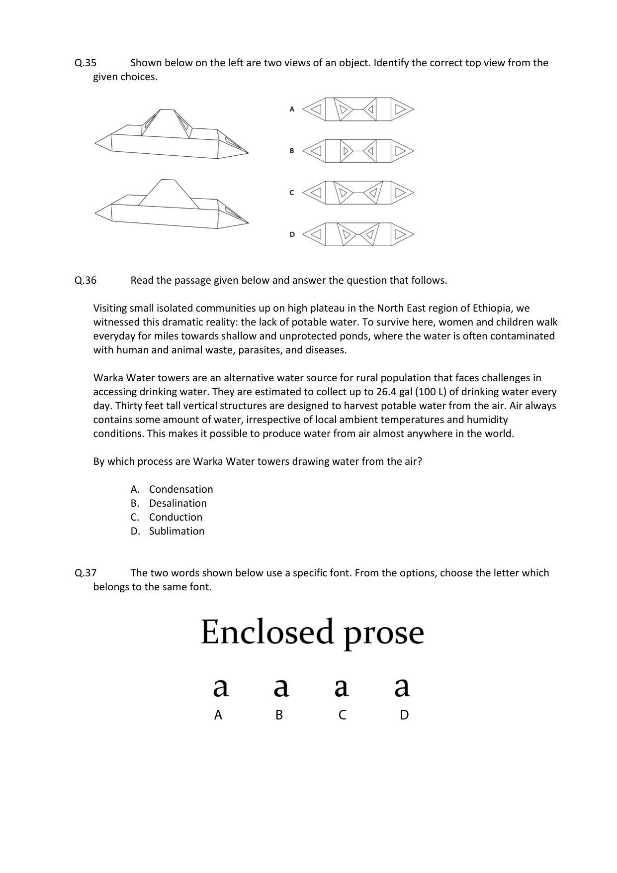CEED 2016 Question Paper - Page 14
