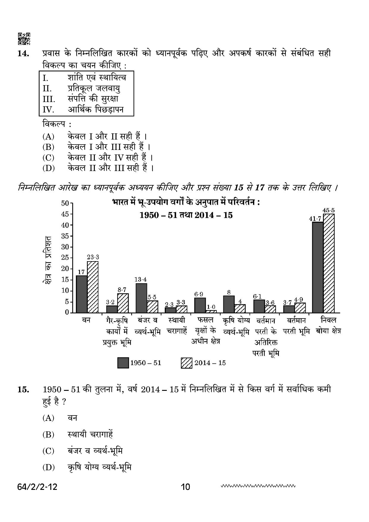 CBSE Class 12 64-2-2 Geography 2024 Question Paper - Page 10