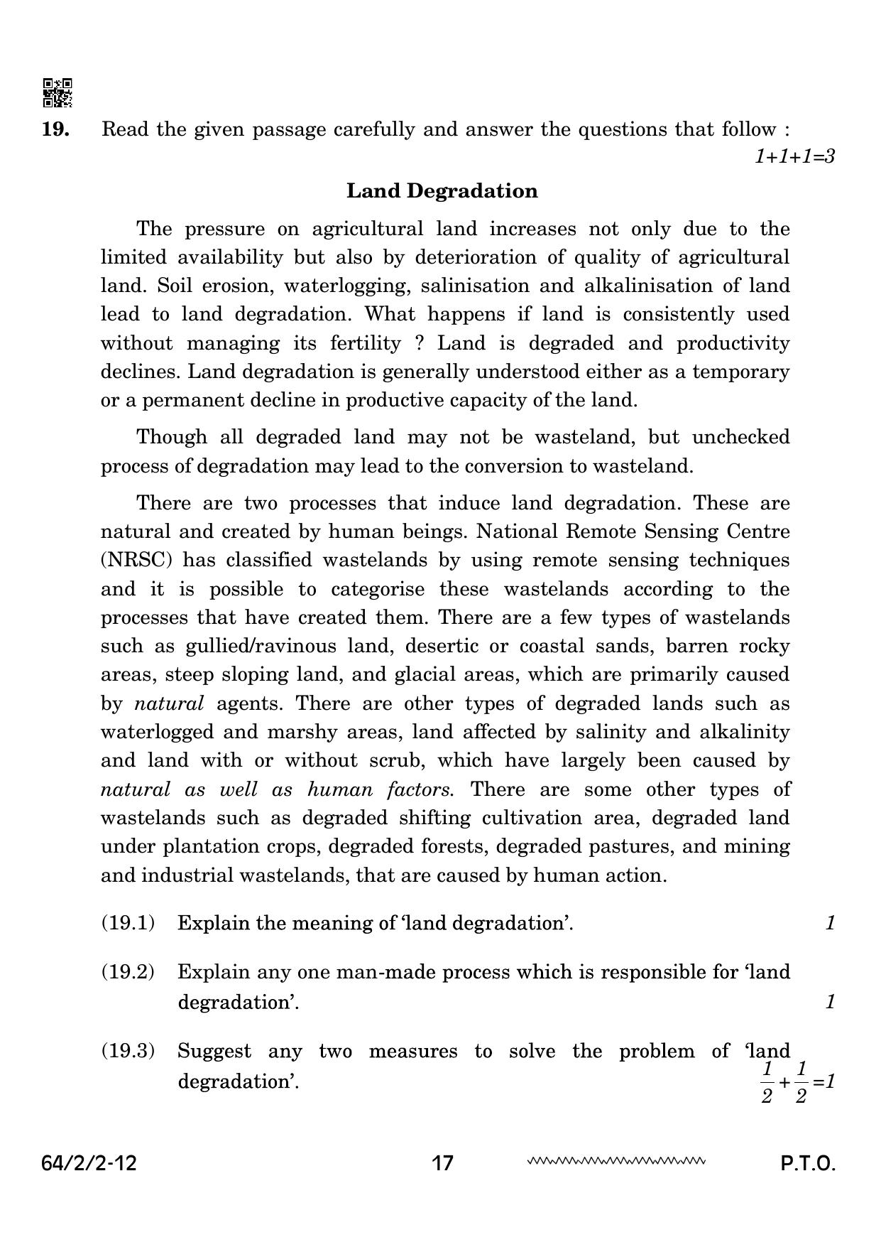 CBSE Class 12 64-2-2 Geography 2024 Question Paper - Page 17
