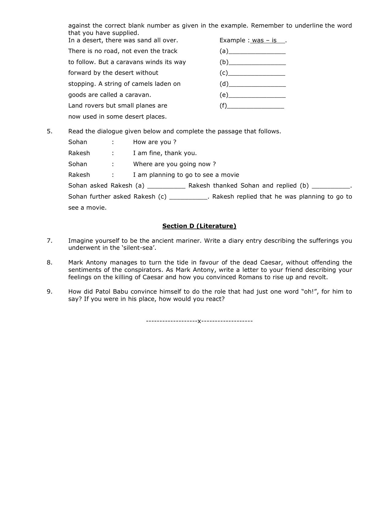 CBSE Worksheets for Class 10 English Assignment 12 - Page 2