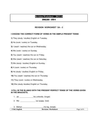 Worksheet for Class 5 English Assignment 50
