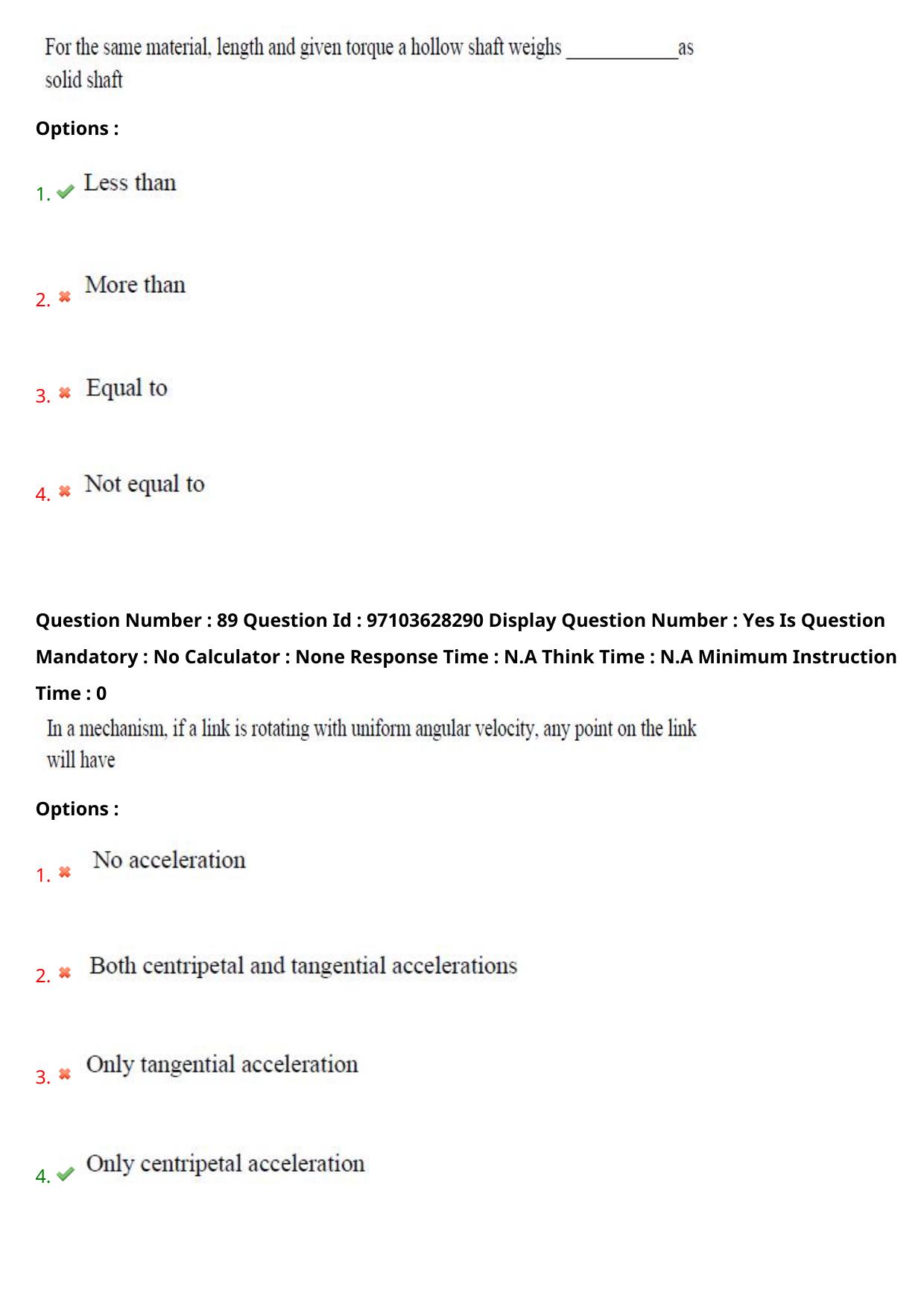 AP RCET 2024 Mechanical Engineering Question Paper - Page 56