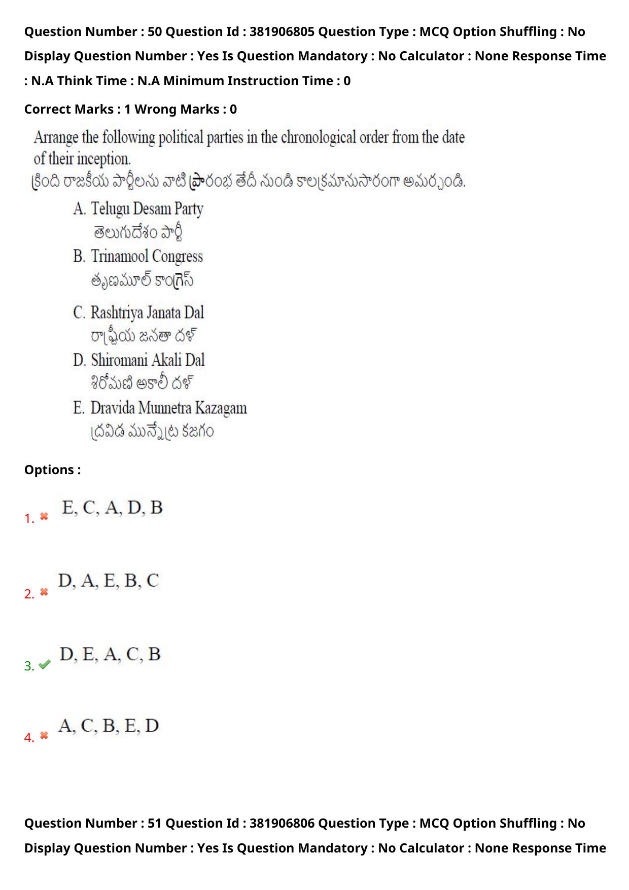 TS EDCET: 23rd May 2024 Shift 2 Question Paper and Answer Key - Page 40