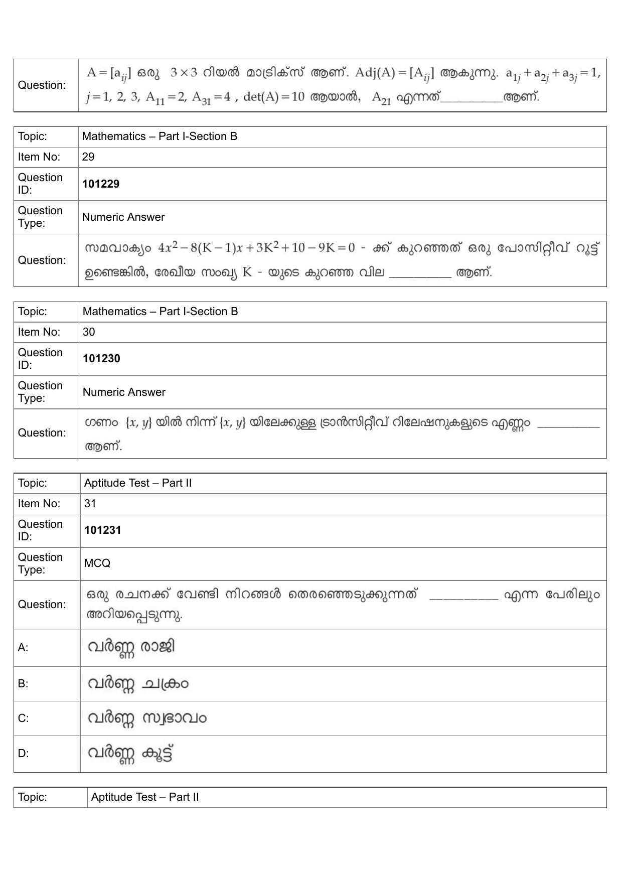 JEE Mains 2022: B.Arch Malayalam (Shift 1) 30-07-2022 Question Paper - Page 13