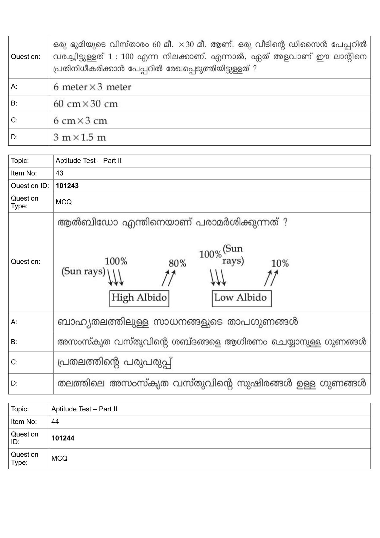 JEE Mains 2022: B.Arch Malayalam (Shift 1) 30-07-2022 Question Paper - Page 18
