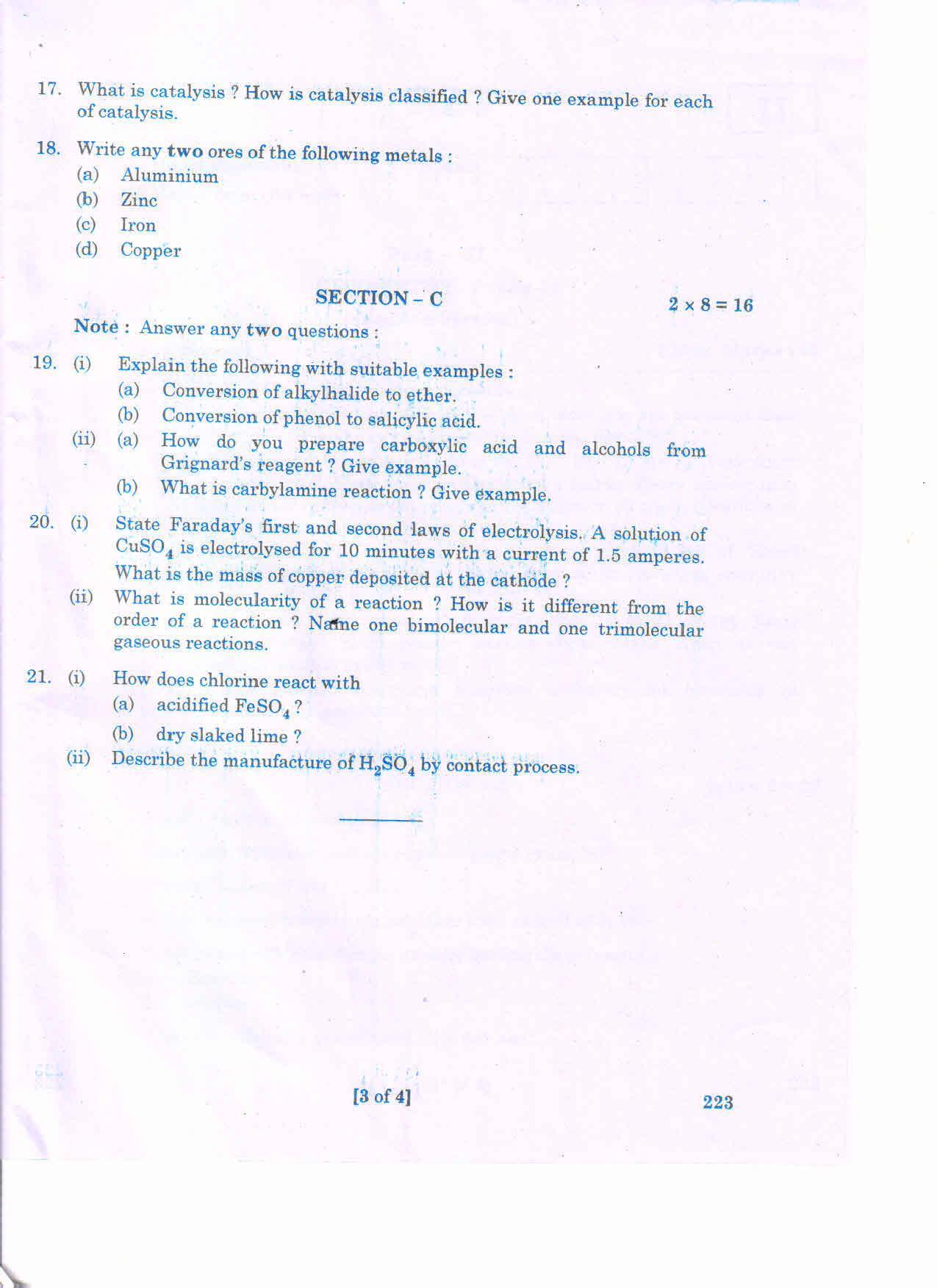 AP 2nd Year General Question Paper March - 2020 - CHEMISTRY-II (EM) - Page 3