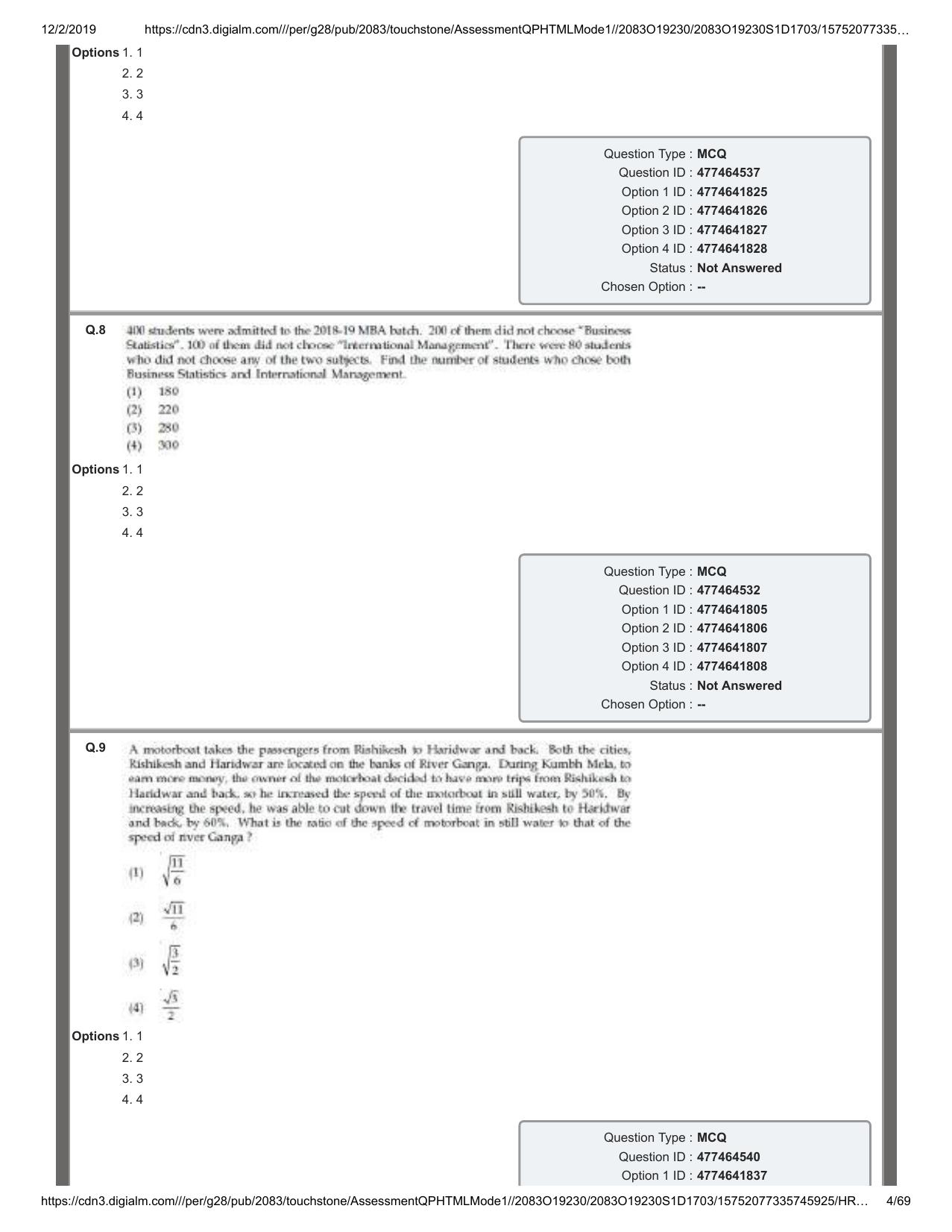 IIFT 2019 Question Paper - Page 4