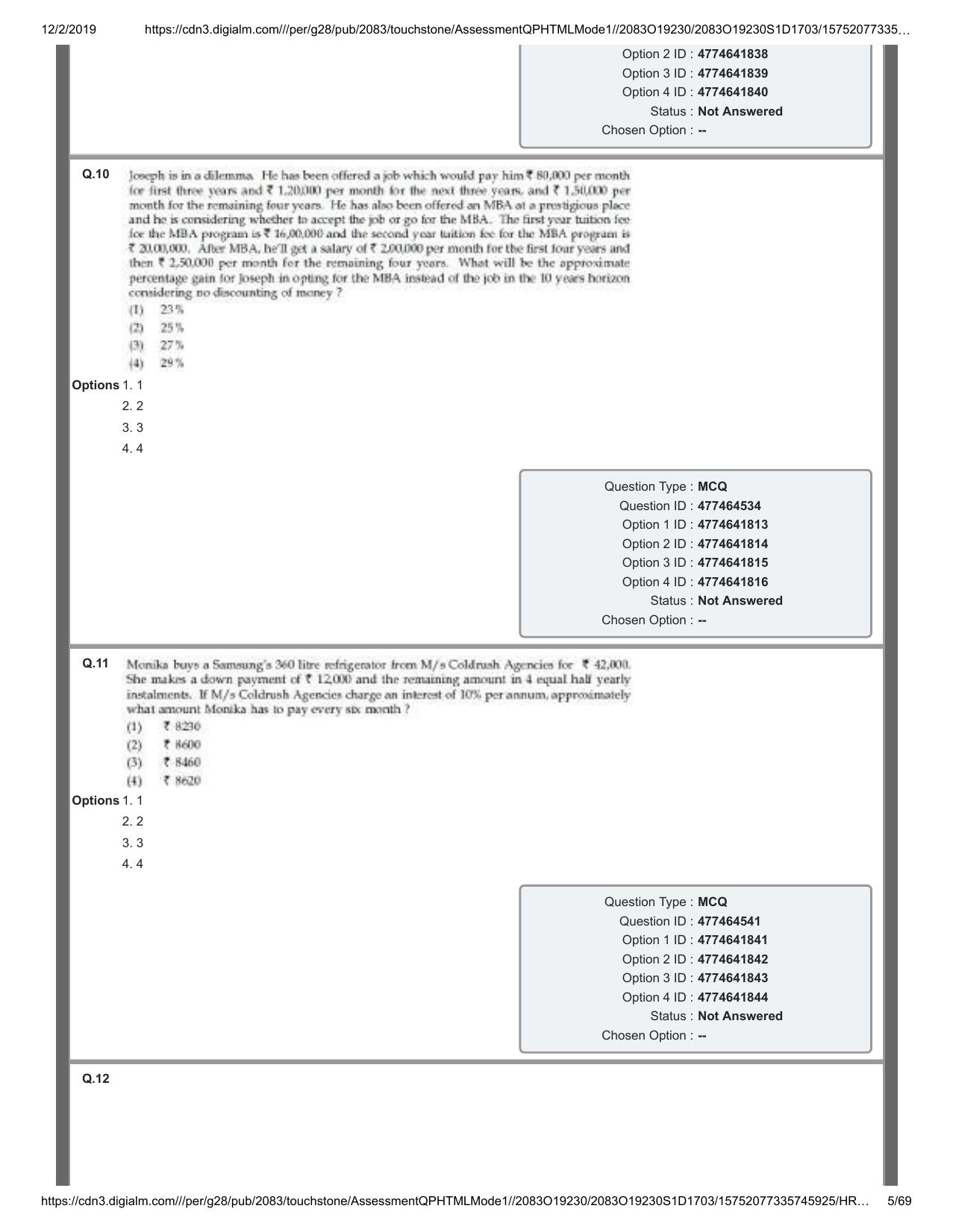 IIFT 2019 Question Paper - Page 5