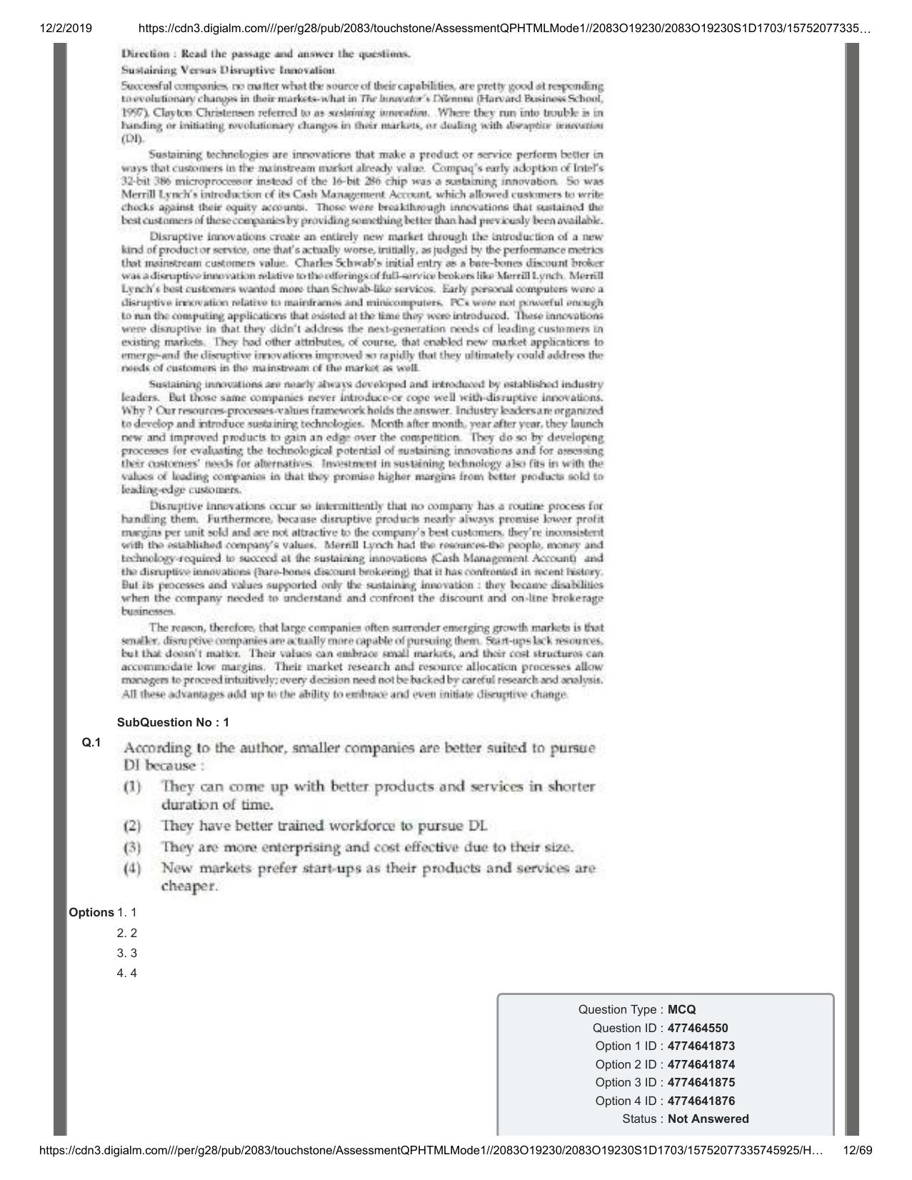 IIFT 2019 Question Paper - Page 12