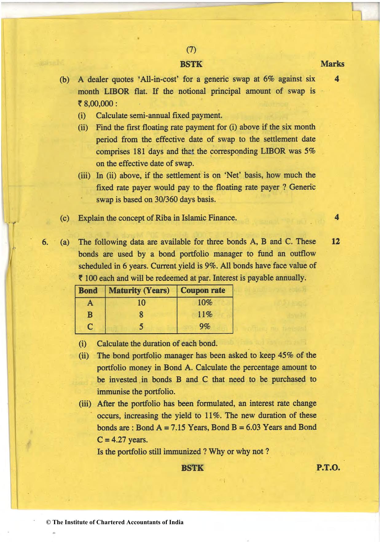 CA Final Nov 2018 Question Paper - Paper 2 – Strategic Financial Management - Page 7