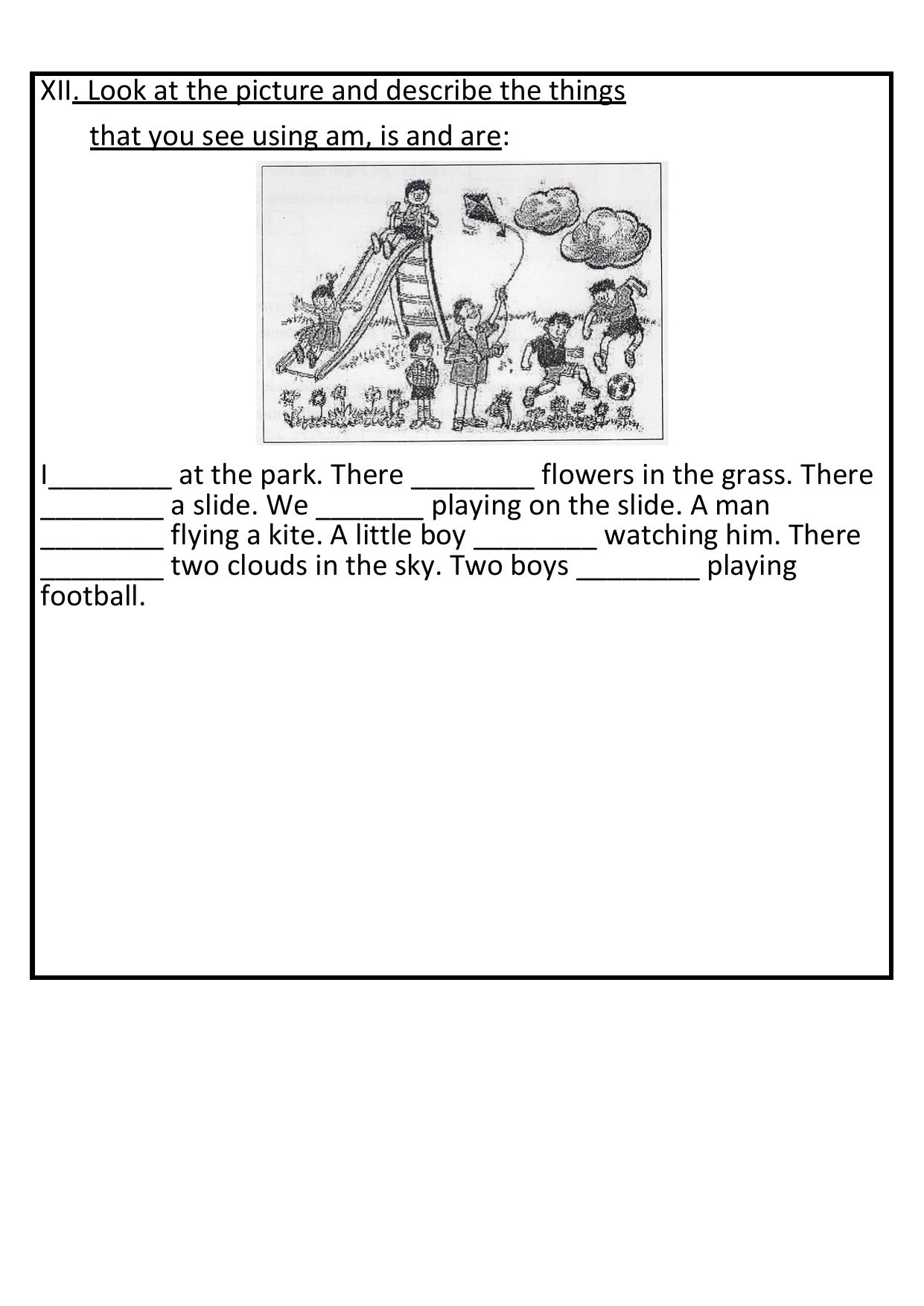 Worksheet for Class 1 English Assignment 75 - Page 1