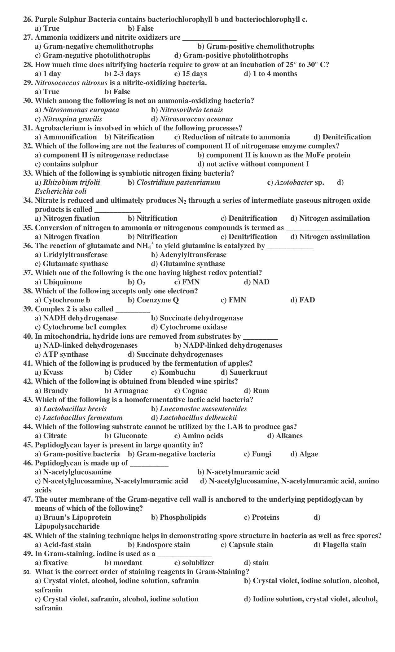Hemchand North Gujarat University Sample Paper July-Sept 2021: M. Sc. Sem-III - 303 - Microbial Physiology and Development Paper Code - 6203 (New Course) - Page 2