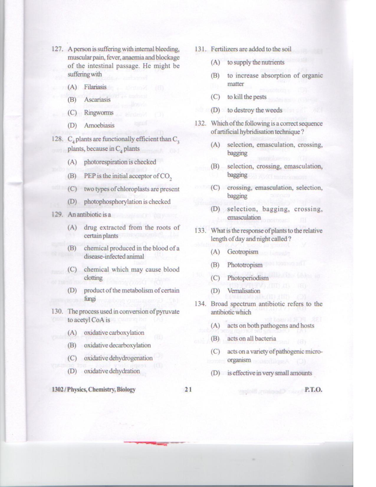 APJEE Physics, Chemistry & Biology 2013 Question Paper - Page 20