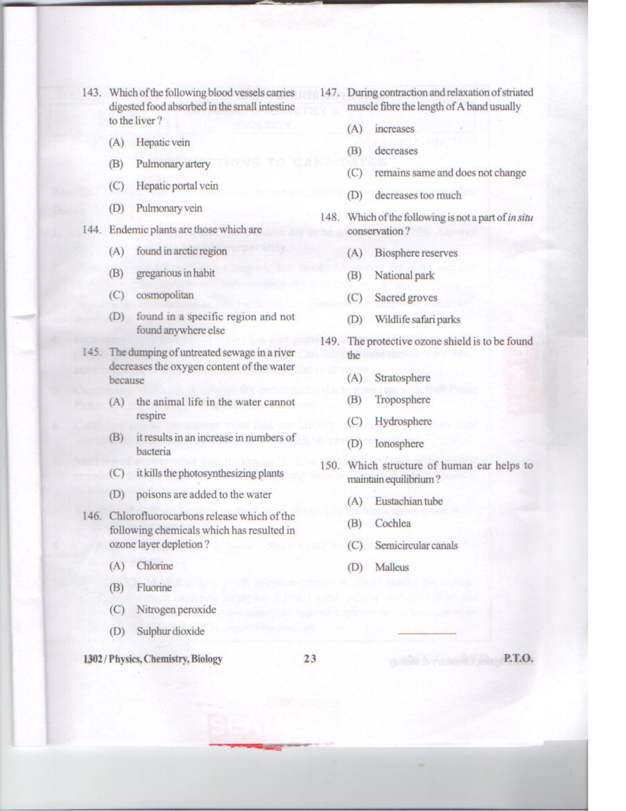 APJEE Physics, Chemistry & Biology 2013 Question Paper - Page 22