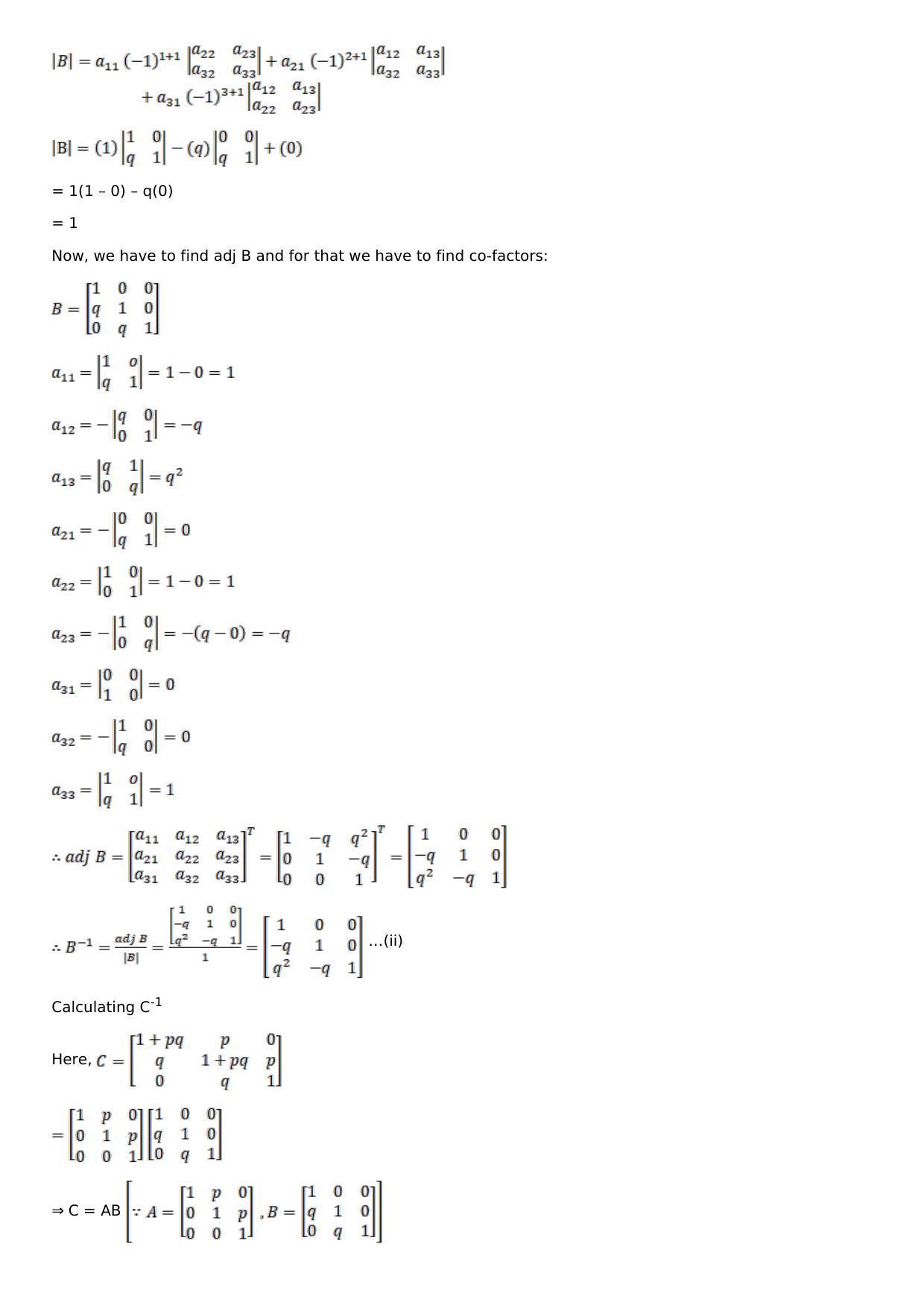 Chapter 7: Adjoint and Inverse of a Matrix Solutions: RS Aggarwal Class 12 Solutions  - Page 43