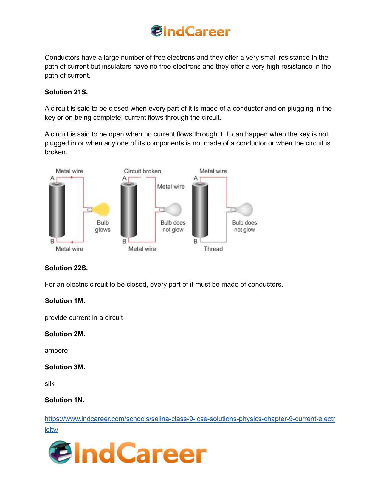 Selina Class 9 ICSE Solutions Physics : Chapter 9- Current Electricity - Page 7