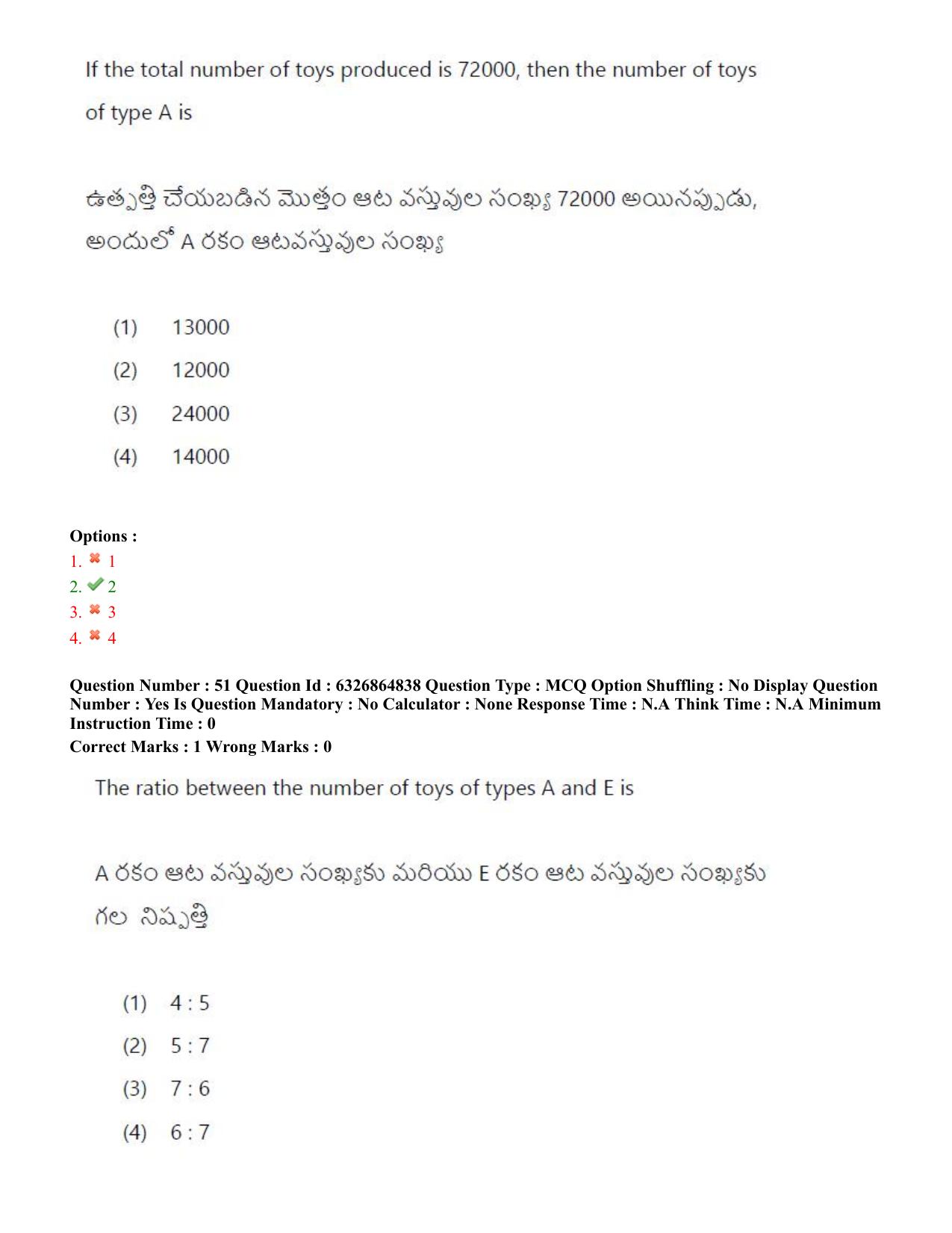TS ICET 2022 Question Paper 1 - Jul 28, 2022	 - Page 44