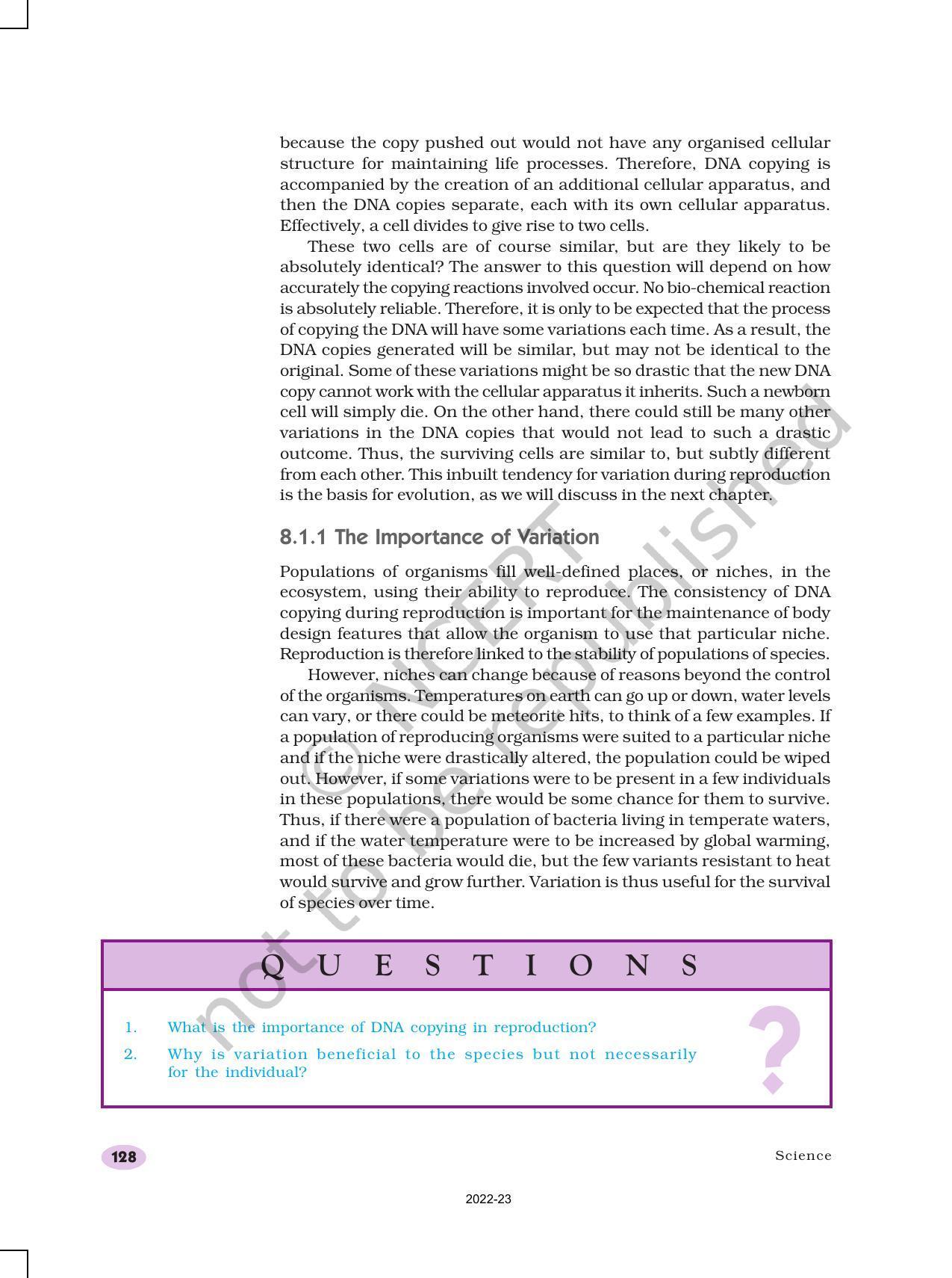 NCERT Book for Class 10 Science Chapter 8 How do Organisms Reproduce? - Page 2