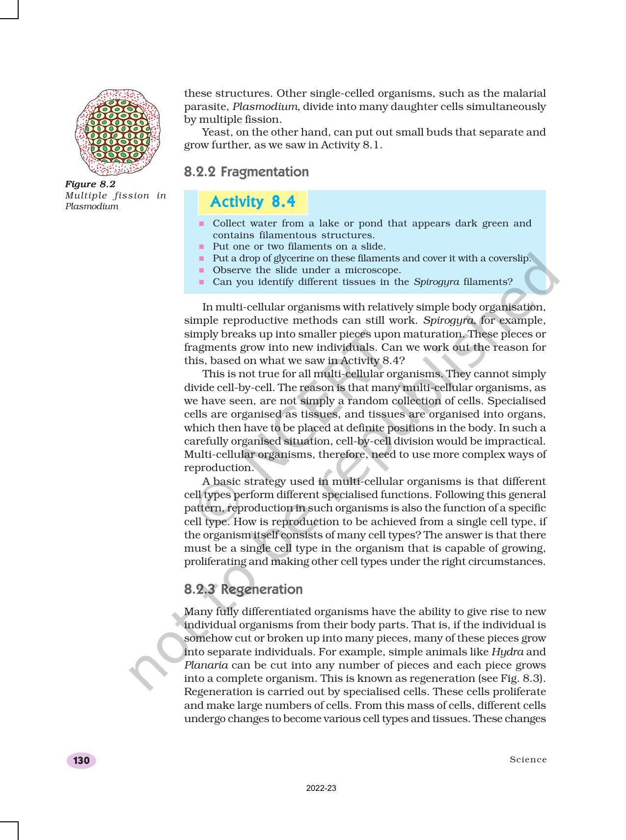 NCERT Book for Class 10 Science Chapter 8 How do Organisms Reproduce? - Page 4