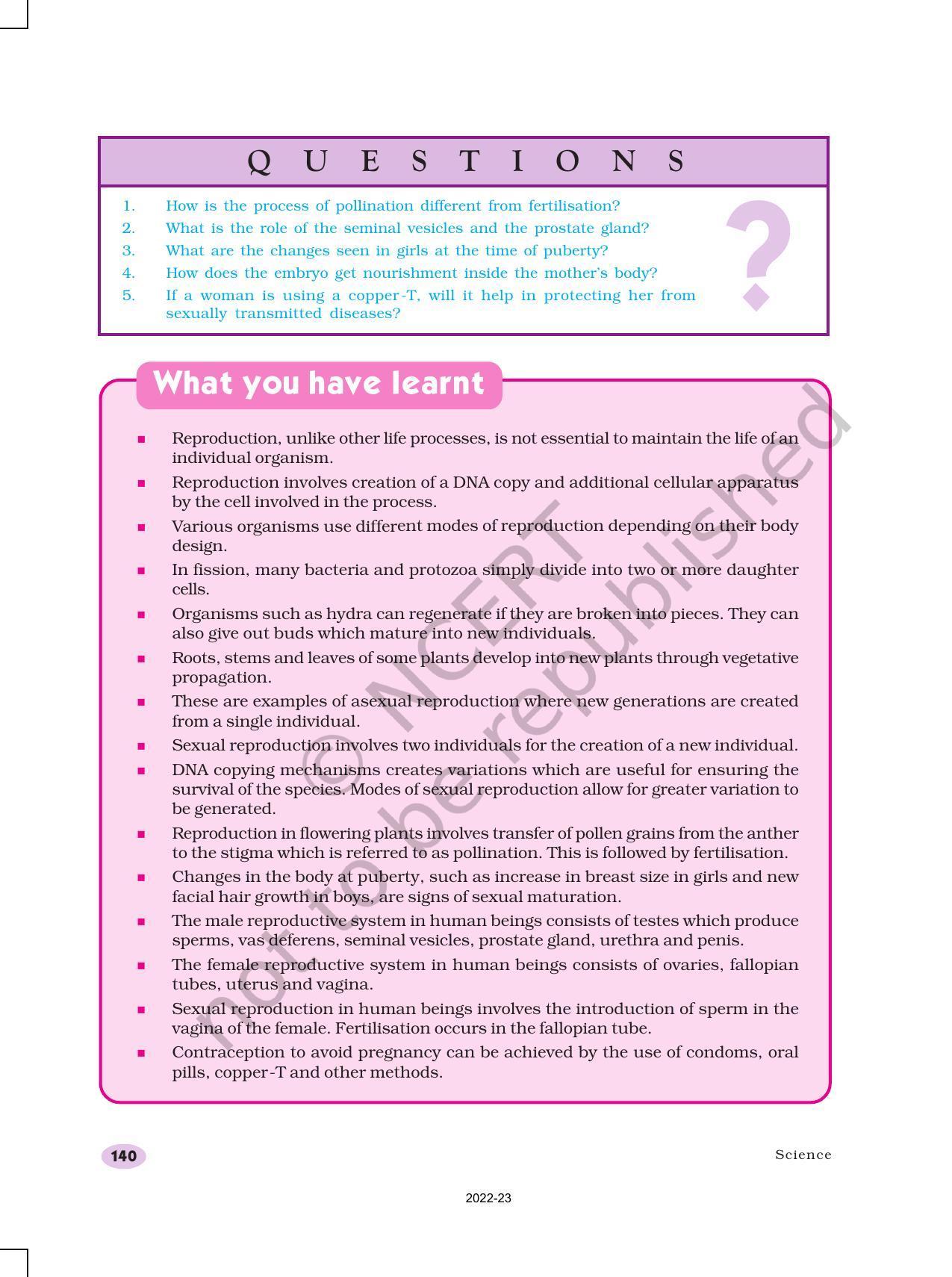 NCERT Book for Class 10 Science Chapter 8 How do Organisms Reproduce? - Page 14