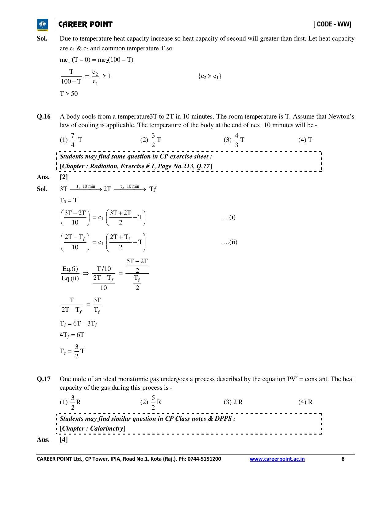 NEET Code AA 2016 Answer & Solutions - Page 8