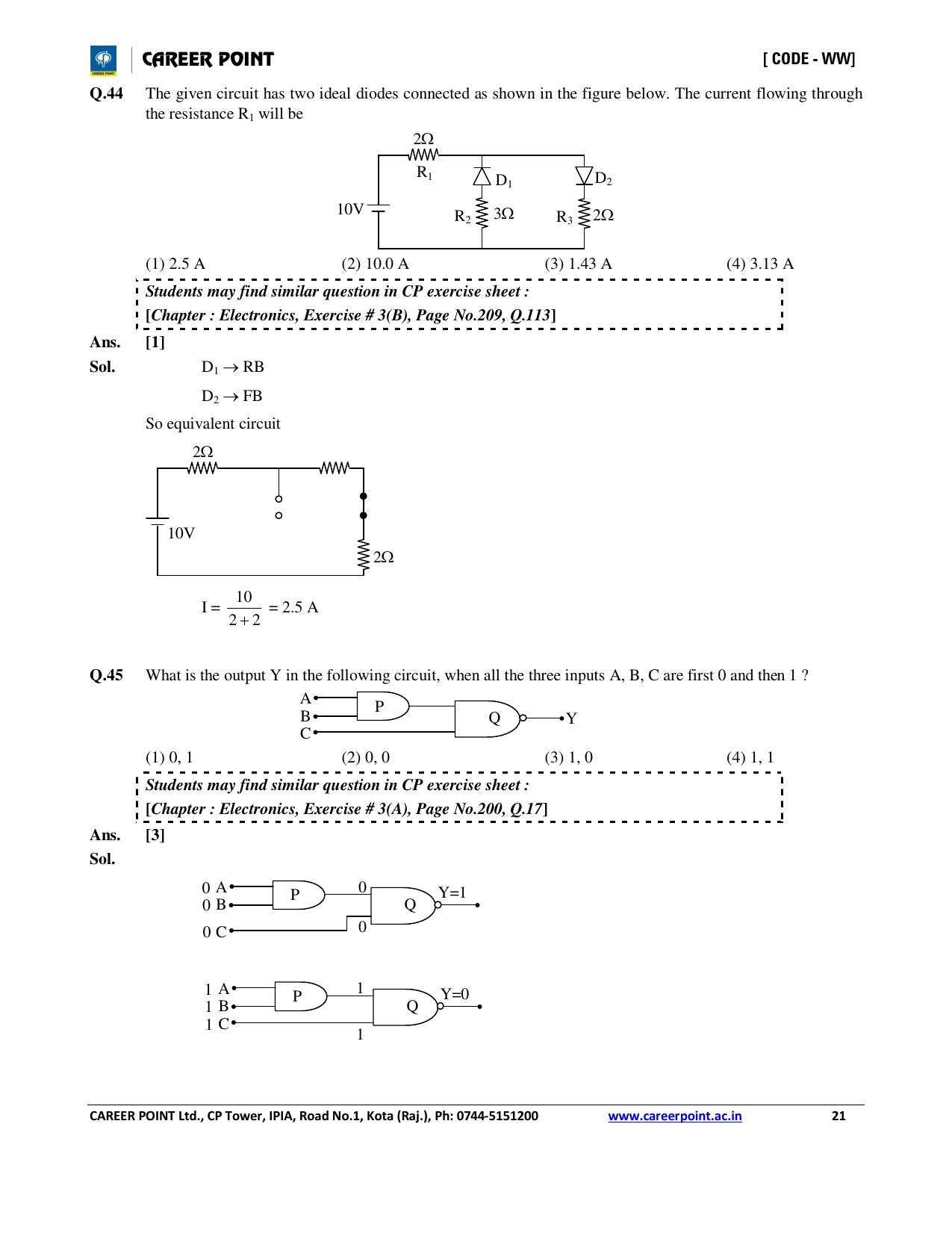 NEET Code AA 2016 Answer & Solutions - Page 21