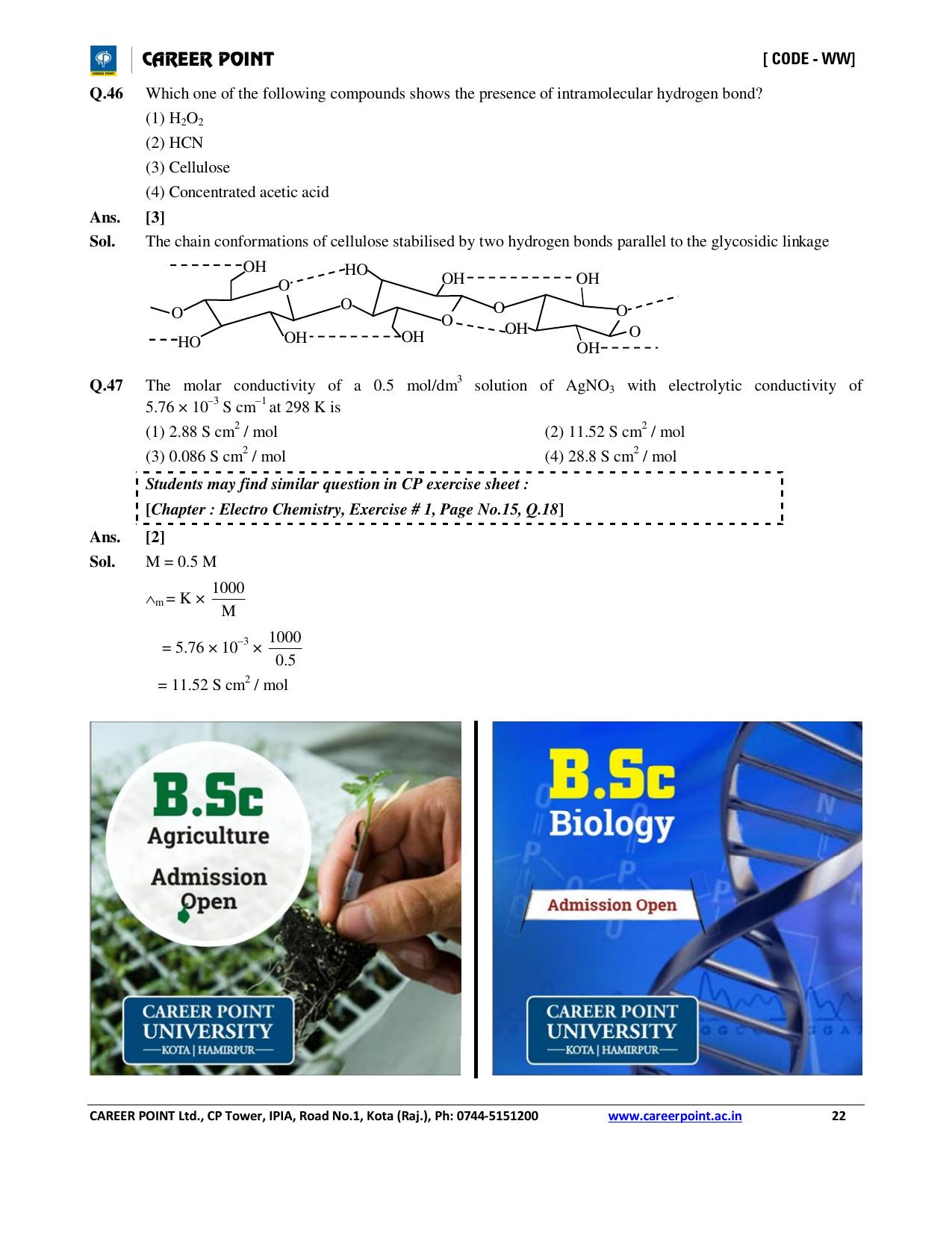 NEET Code AA 2016 Answer & Solutions - Page 22
