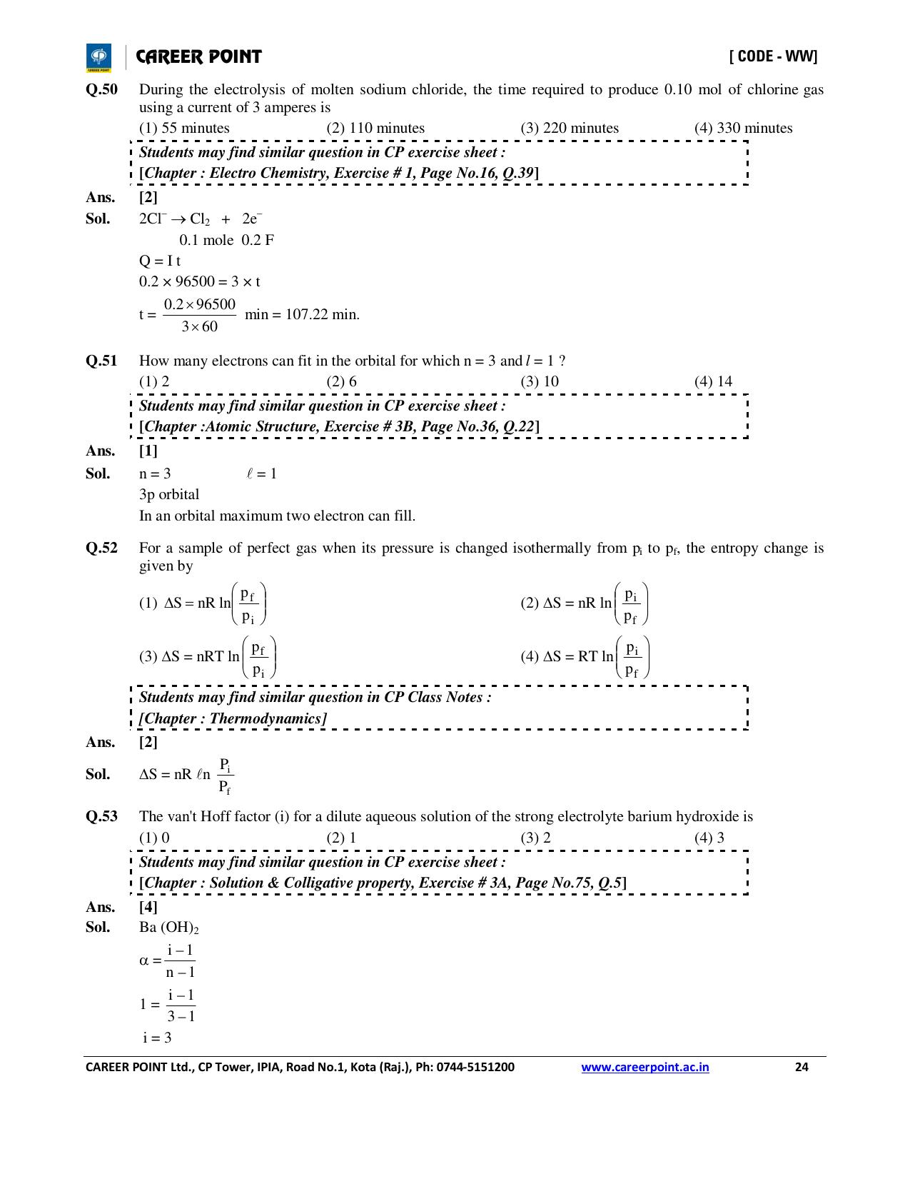 NEET Code AA 2016 Answer & Solutions - Page 24